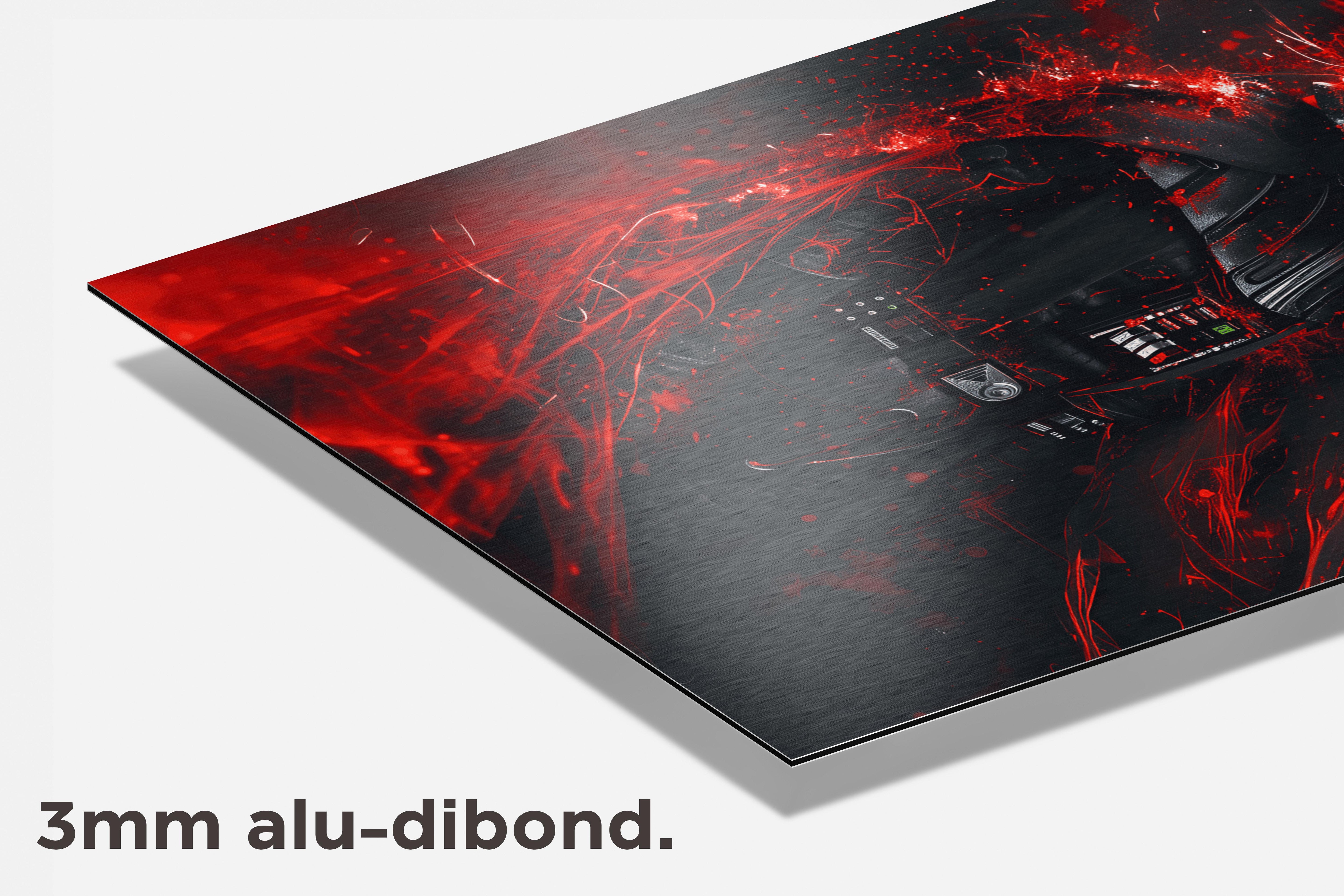Darth Vader Rood dibond detail