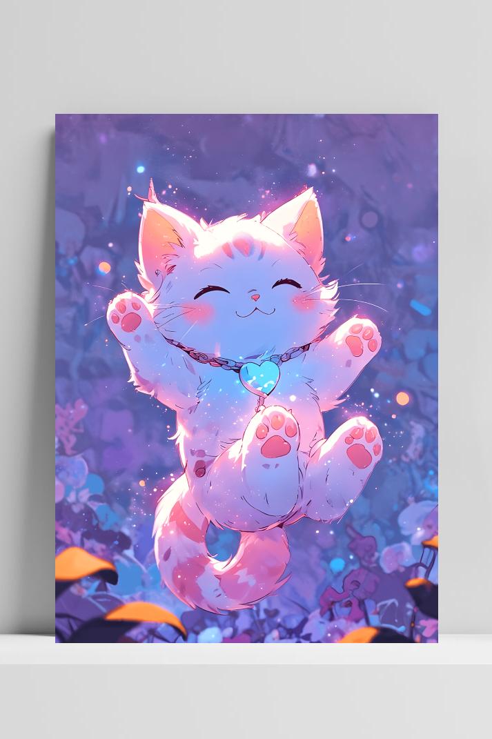 Schattige Katje op 3mm aluminium dibond