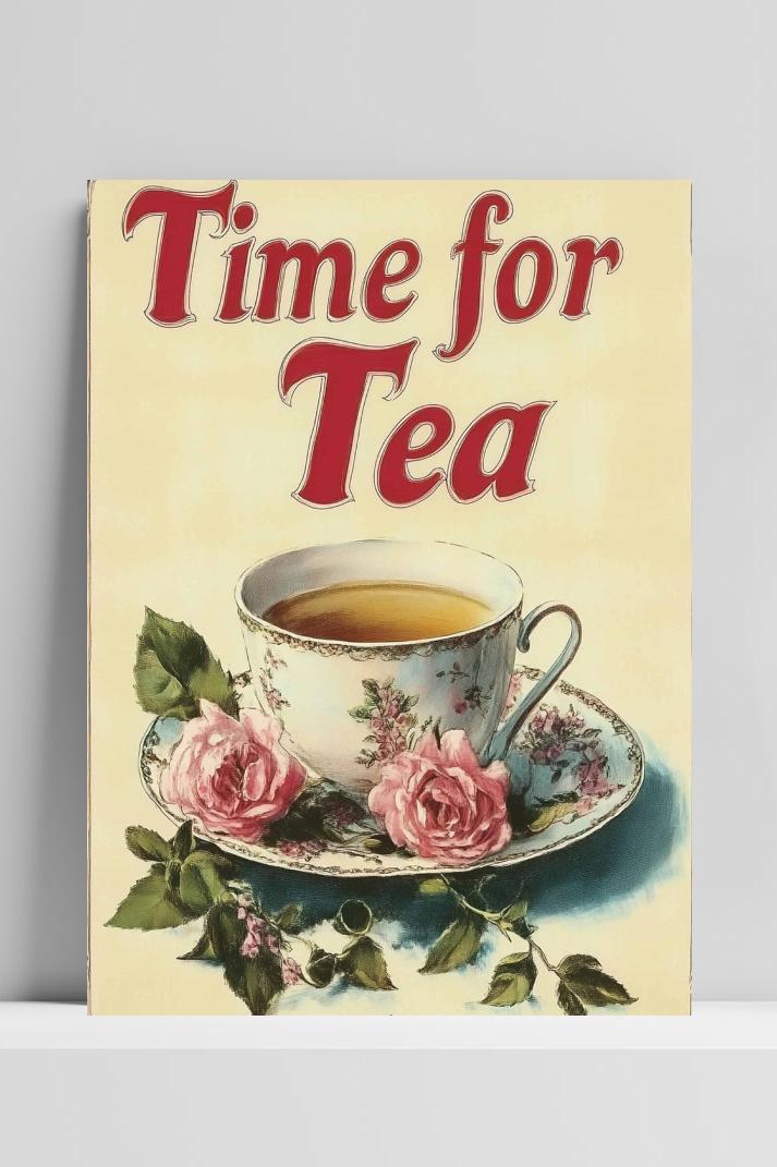 Time for Tea op 3mm aluminium dibond