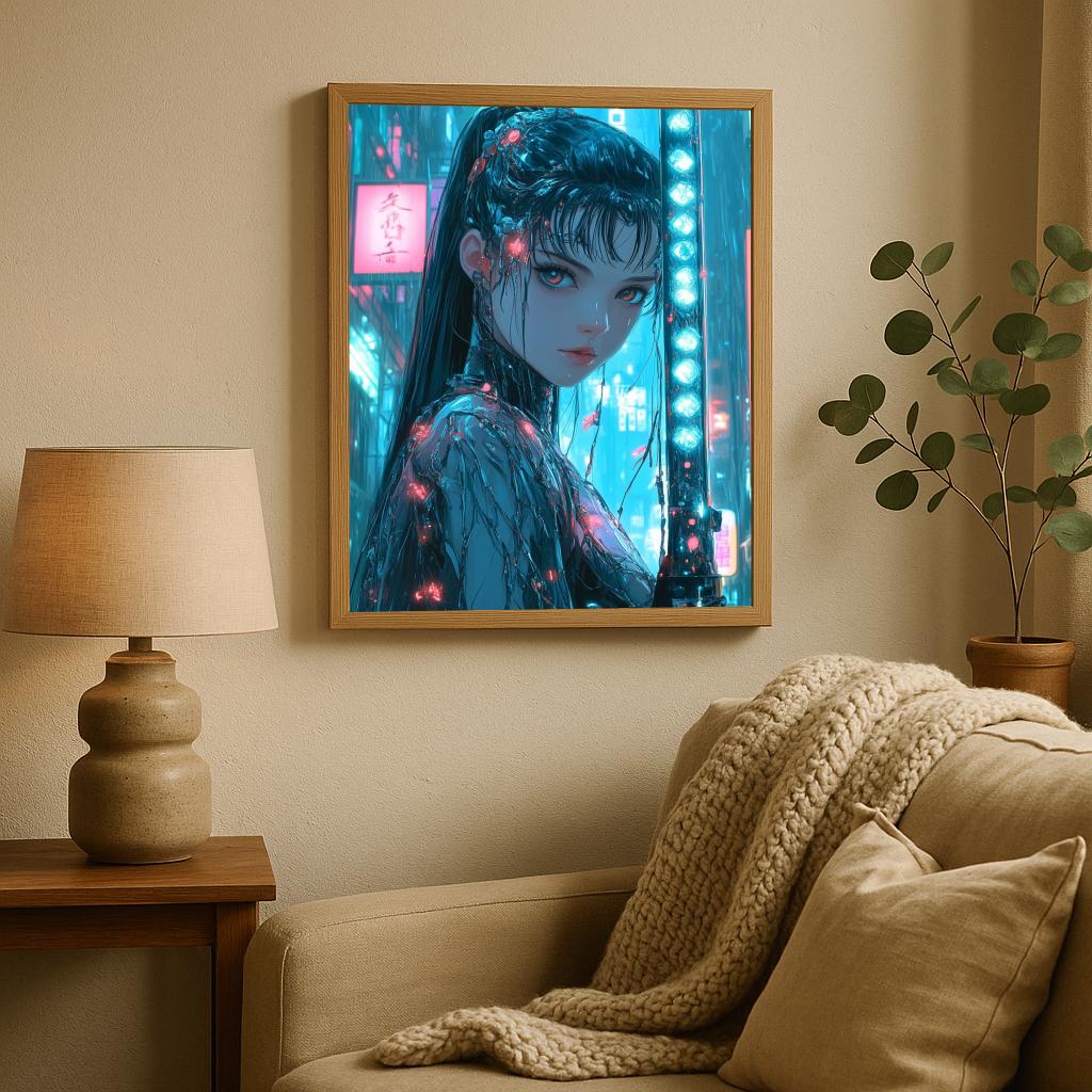 Woman Cyberpunk poster sfeerbeeld 1