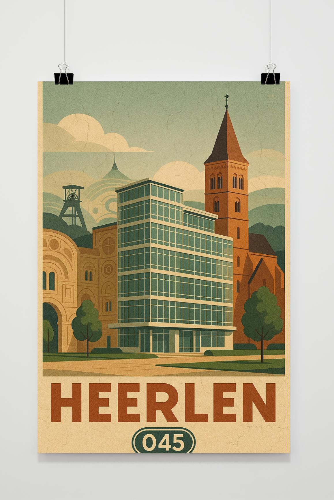 Póster Heerlen Netherlands Vintage de 25 Artstreet