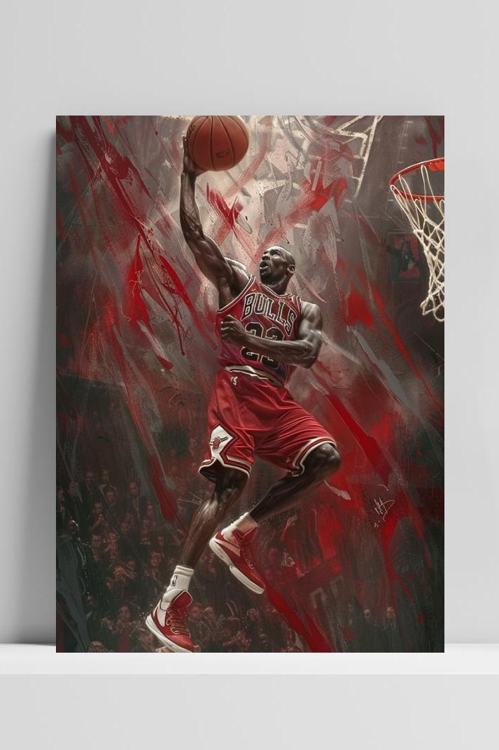 Michael Jordan op 3mm aluminium dibond