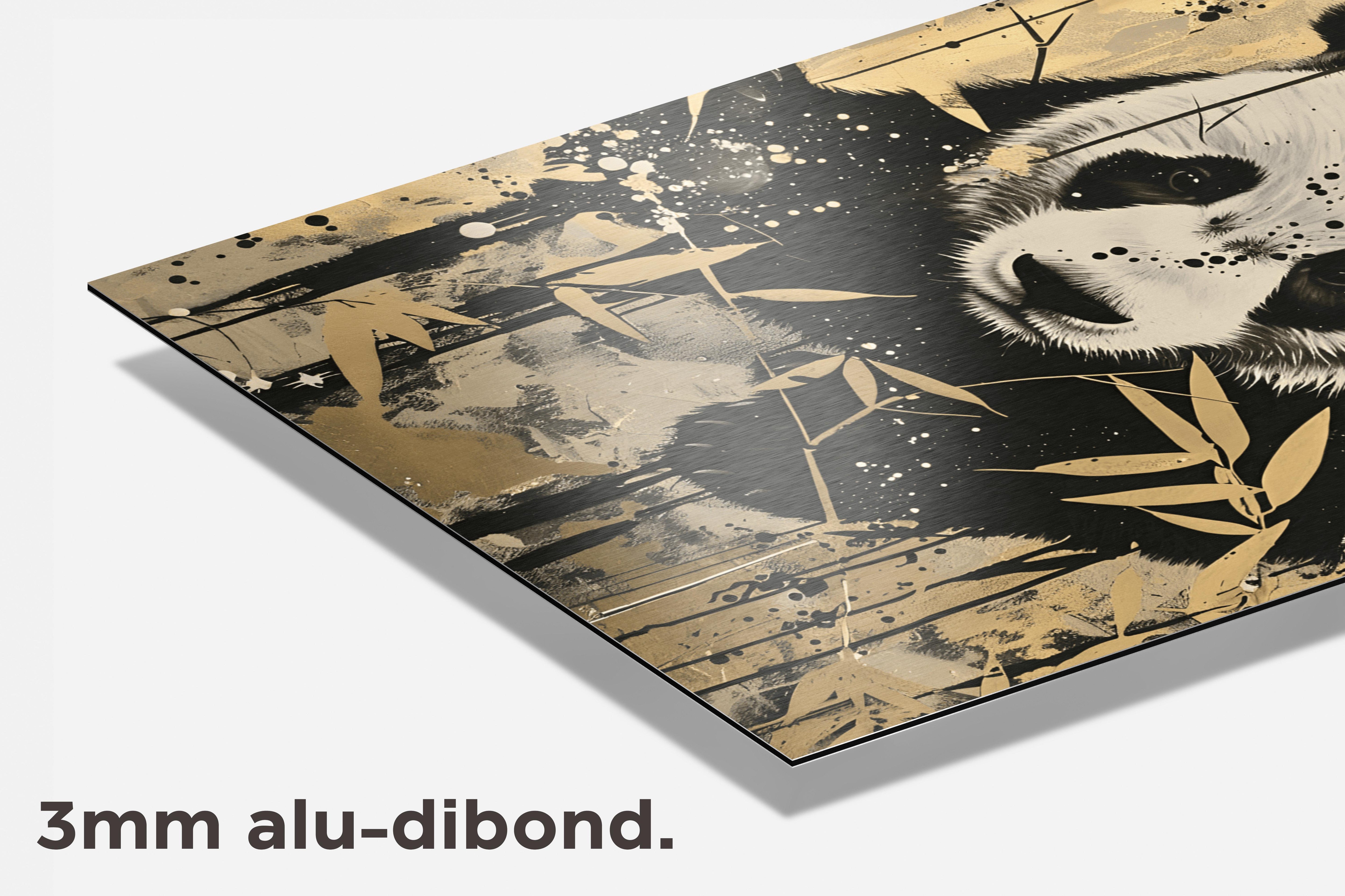 Panda Goud dibond detail