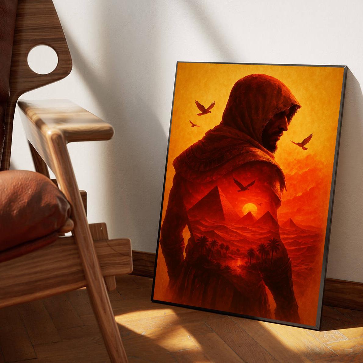 Man Pyramid Sunset poster sfeerbeeld 1
