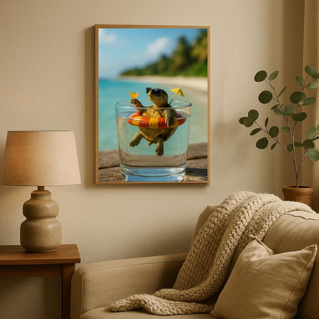 Turtle Cocktail Tropical poster sfeerbeeld 2
