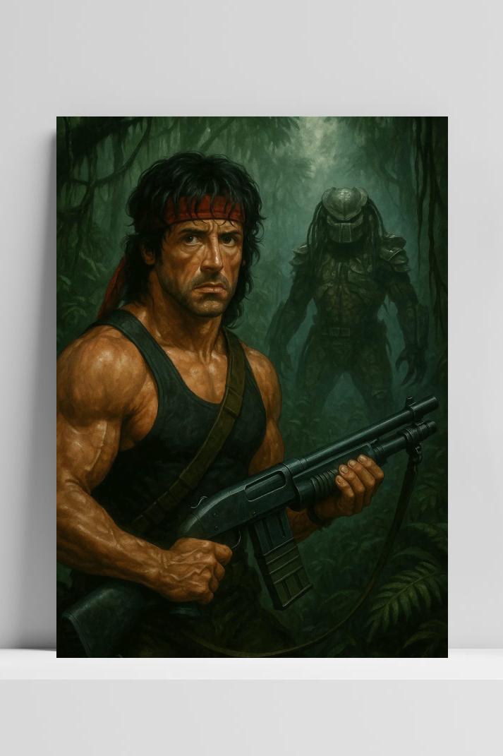 Rambo Predator op 3mm aluminium dibond