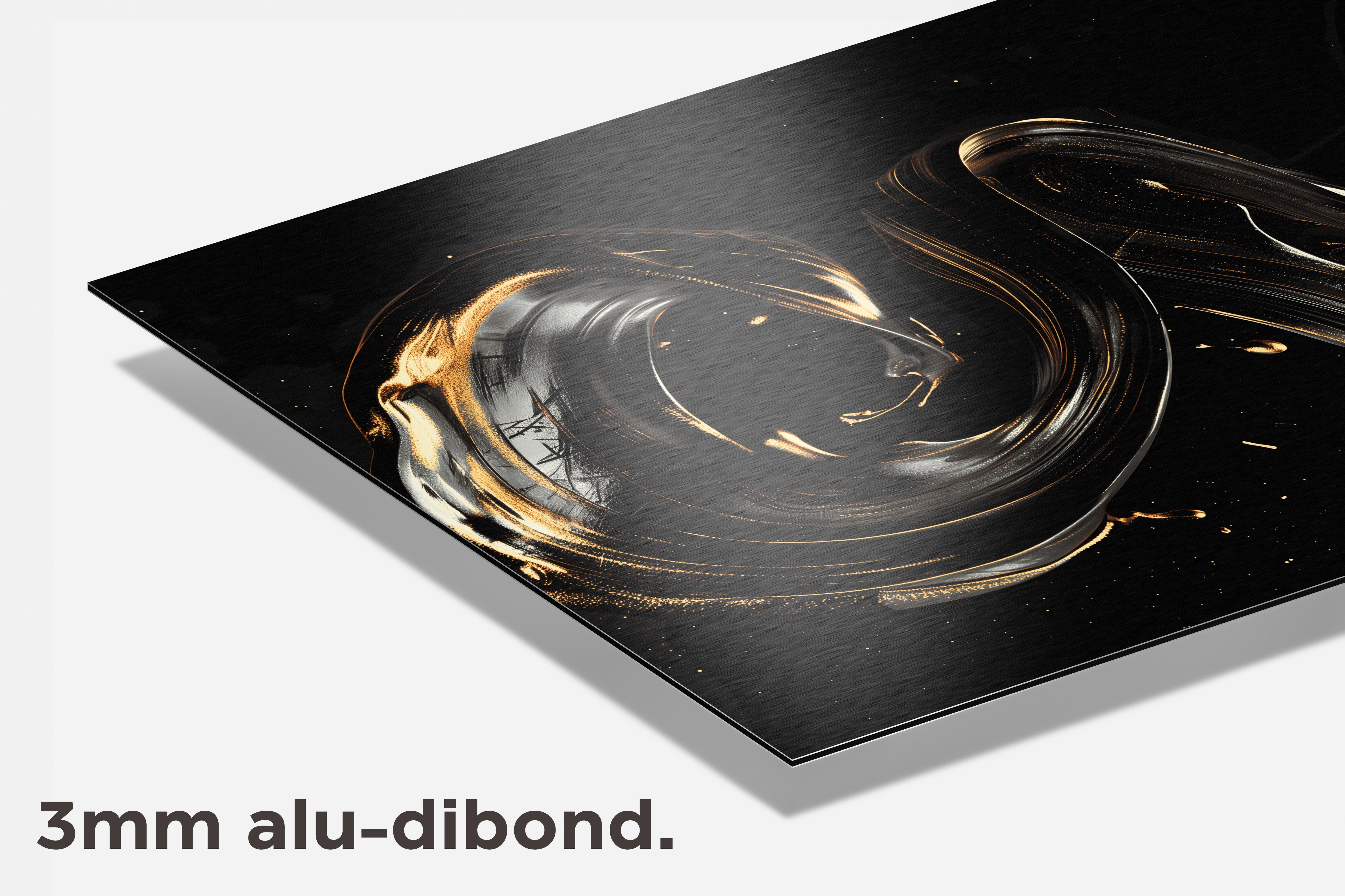 Gouden Stroom dibond detail