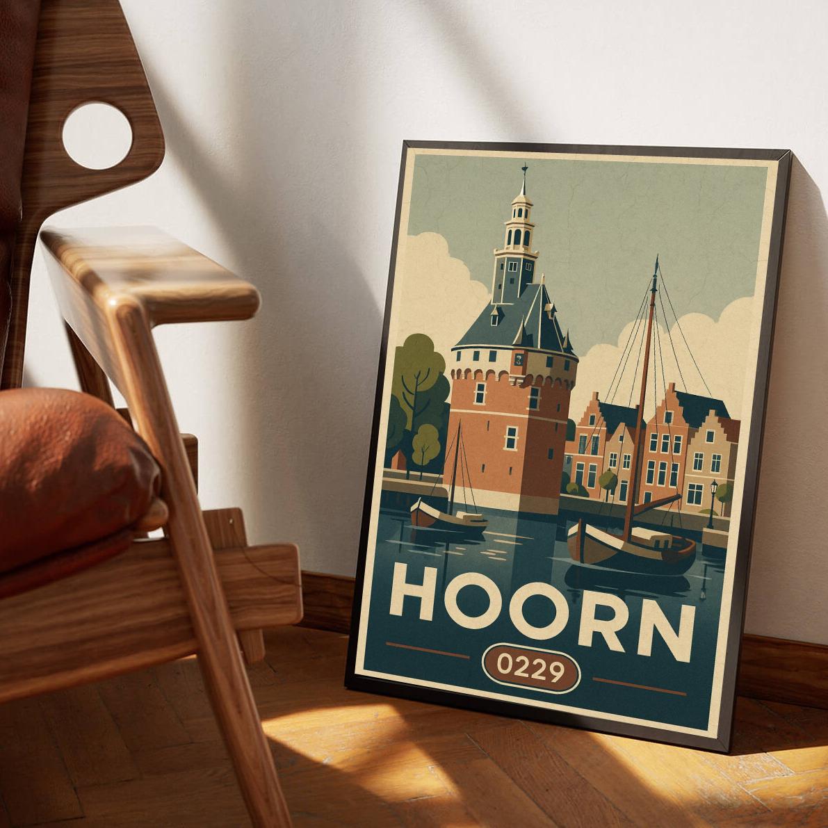 Hoorn Text Vintage poster sfeerbeeld 3