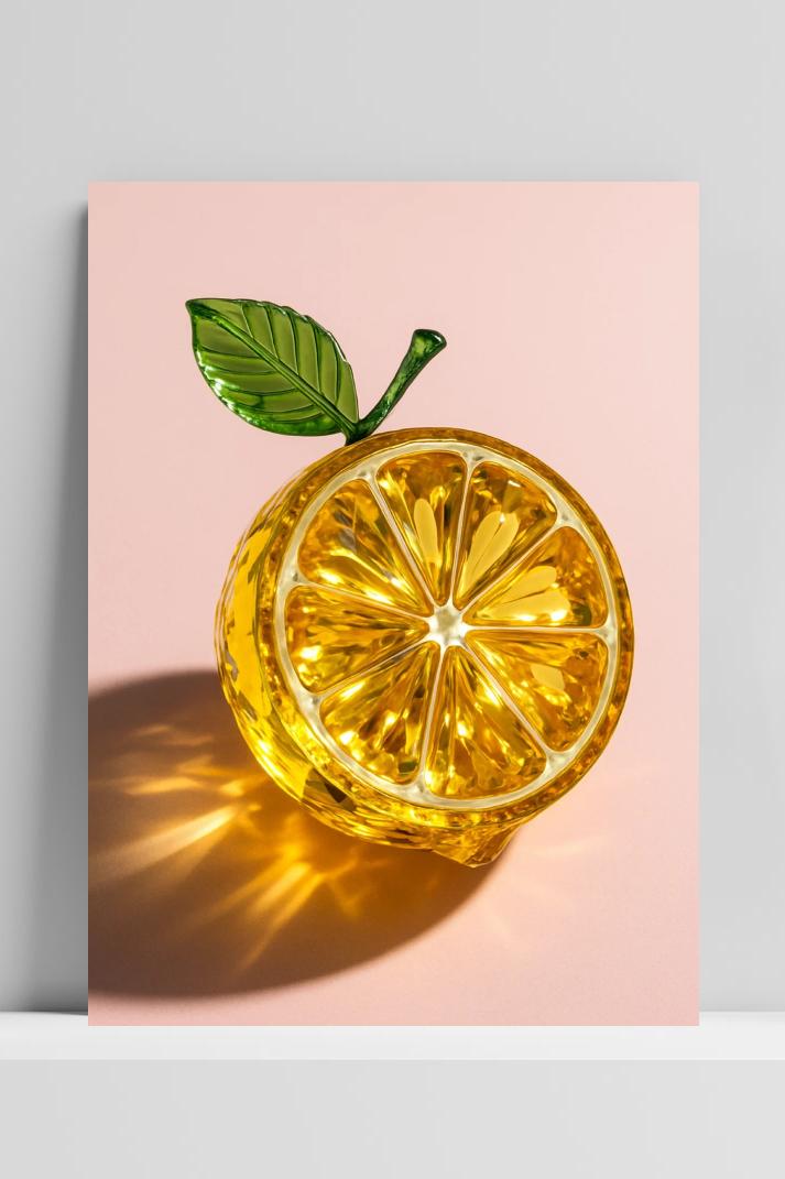 Lemon Glass op 3mm aluminium dibond