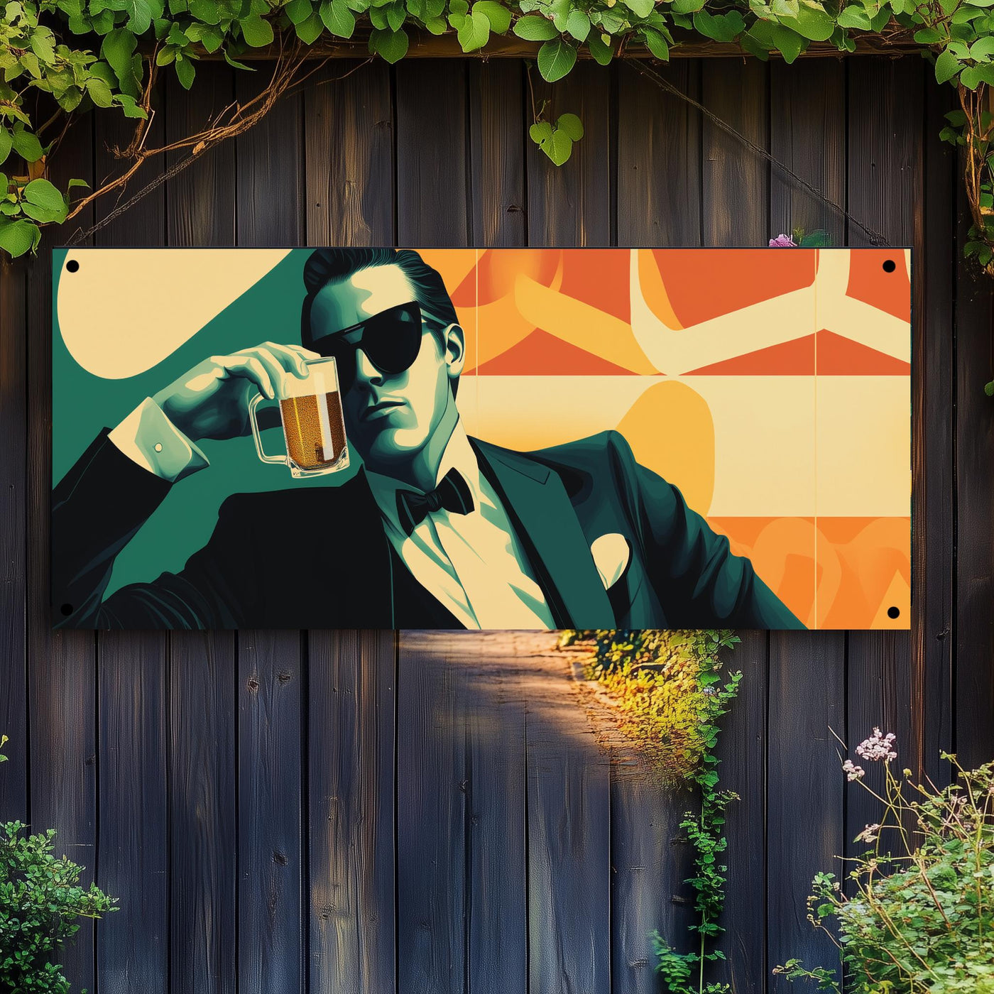 Affiche Affiche de Jardin Homme à la Bière de 25 Artstreet