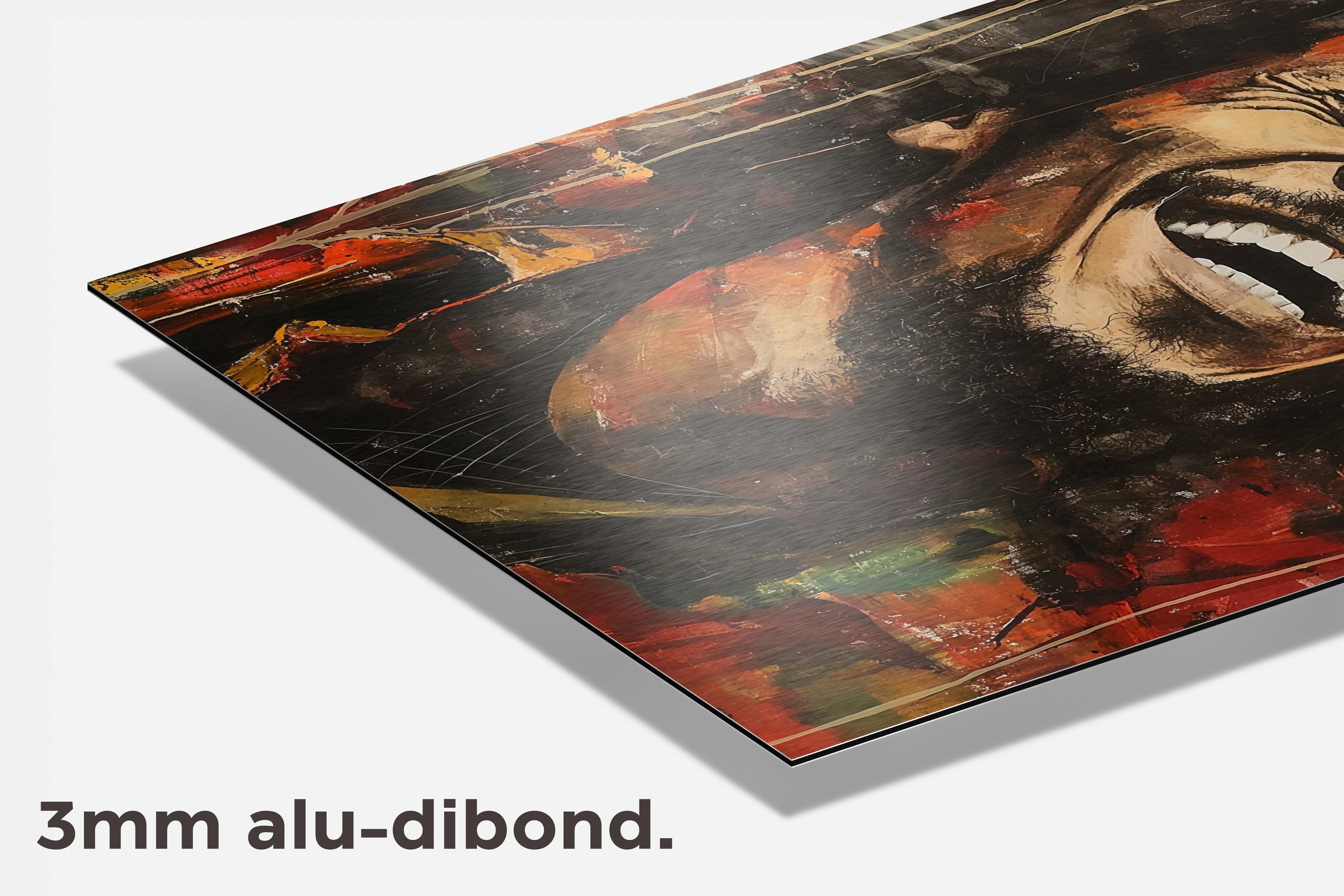 Bob Marley Lach dibond detail