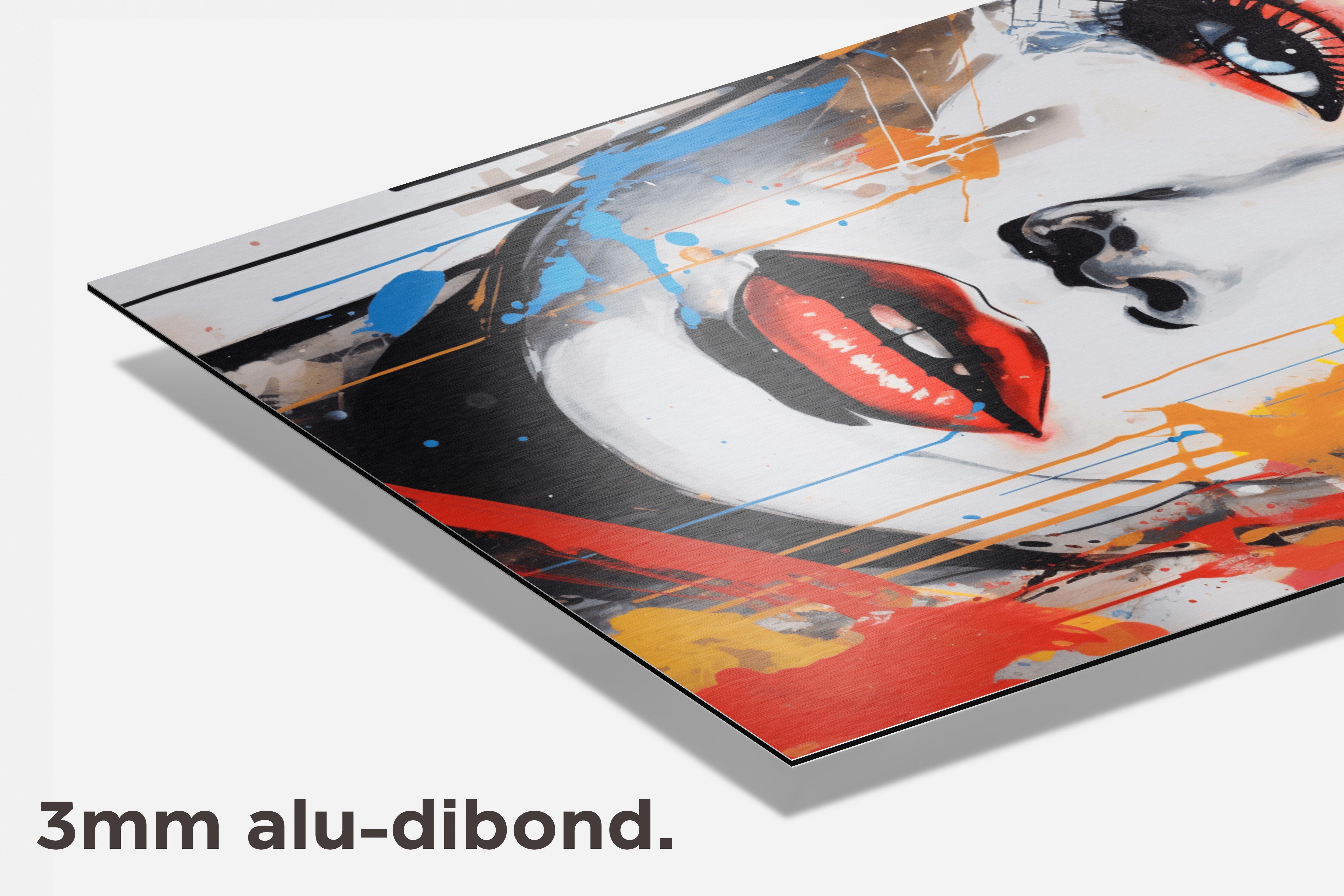 Vrouw Verf dibond detail