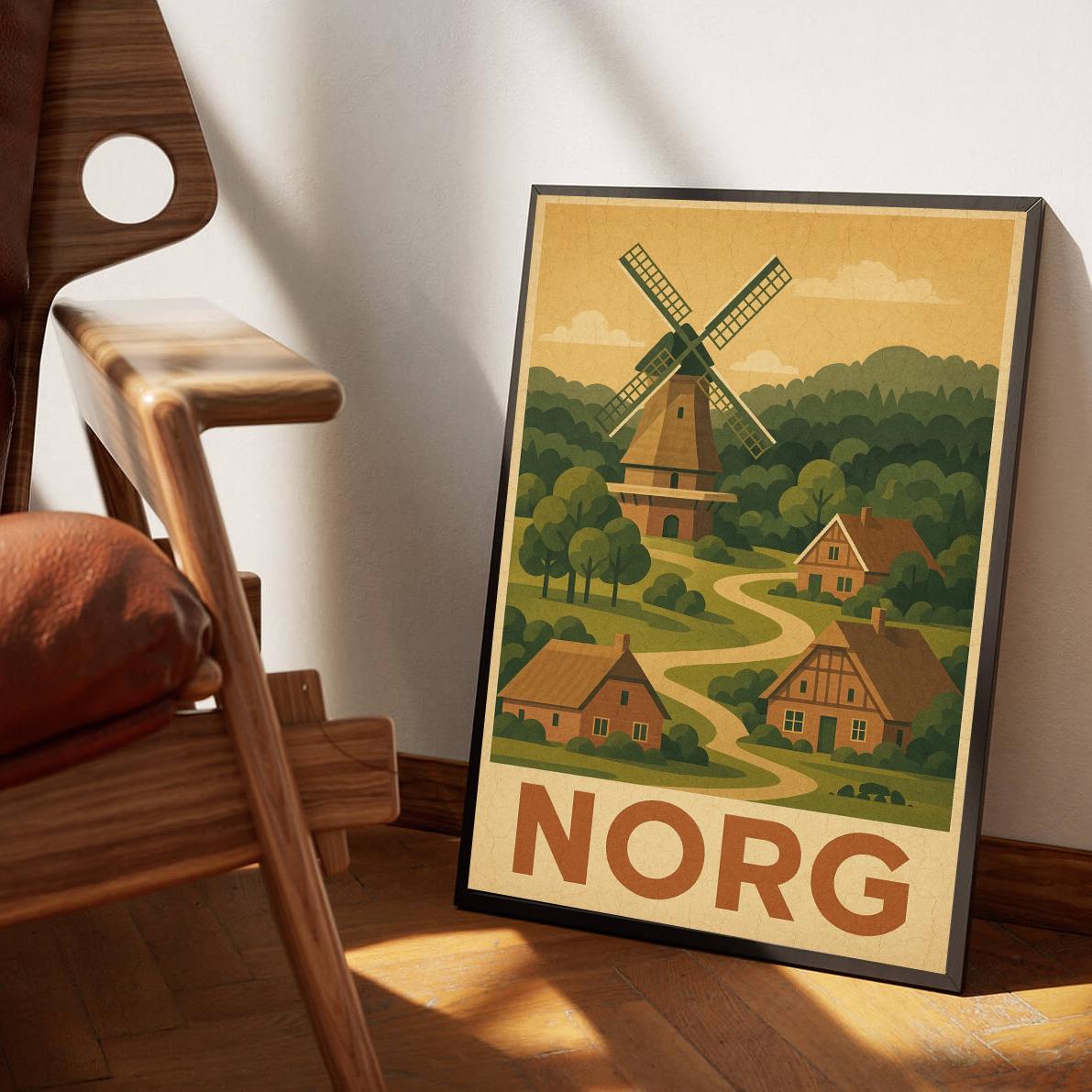 Norg Text Vintage poster sfeerbeeld 3