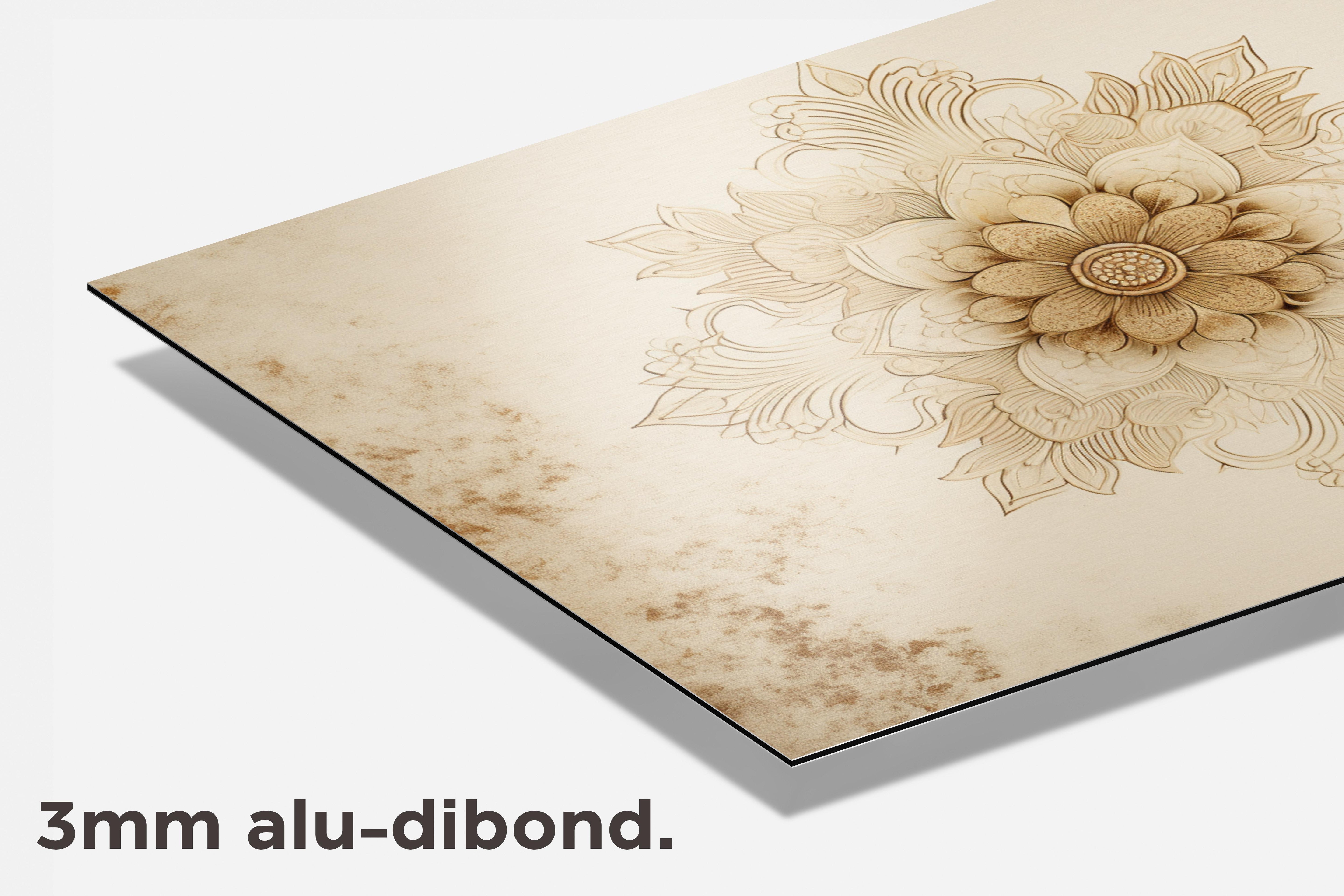 Mandala Abstract Goud dibond detail