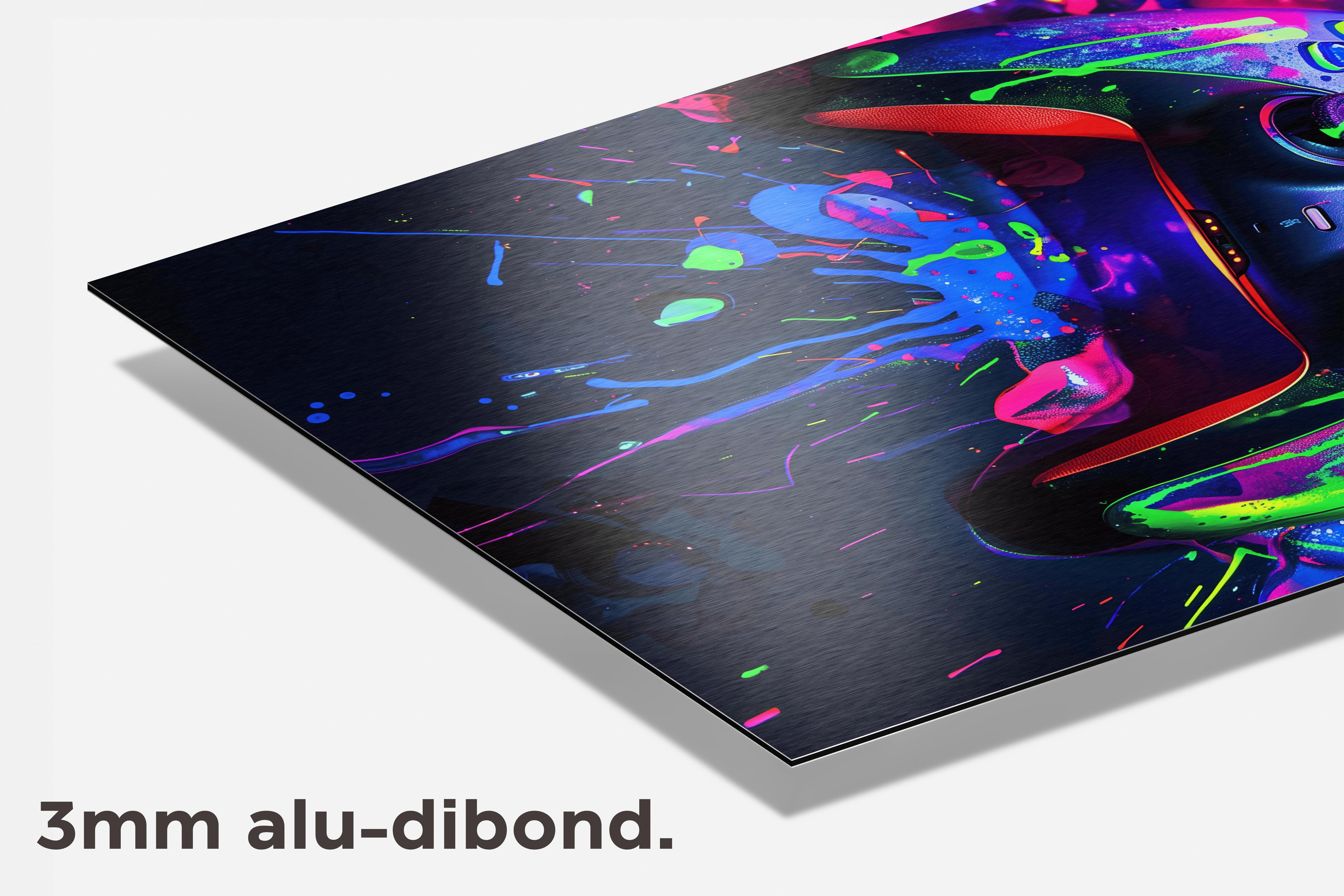 PS5 Neon dibond detail