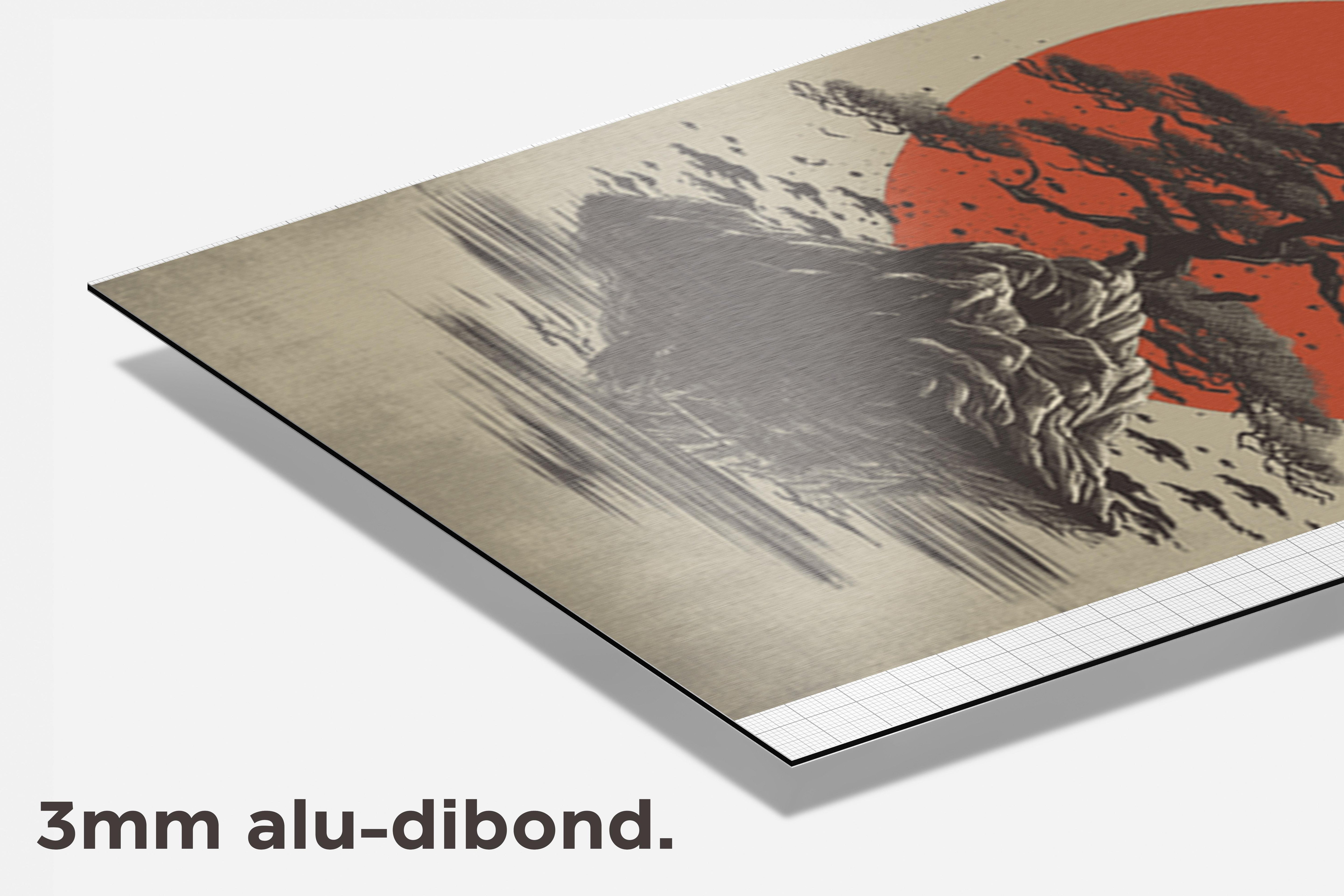 Bonsai Rising Sun dibond detail