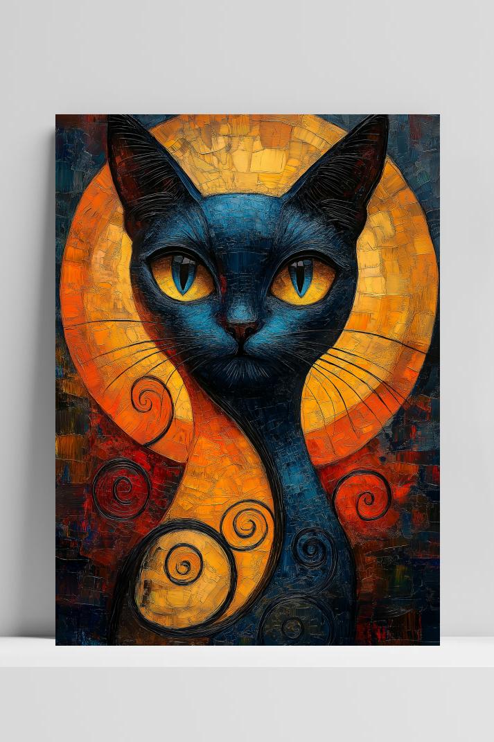 Cat Art op 3mm aluminium dibond