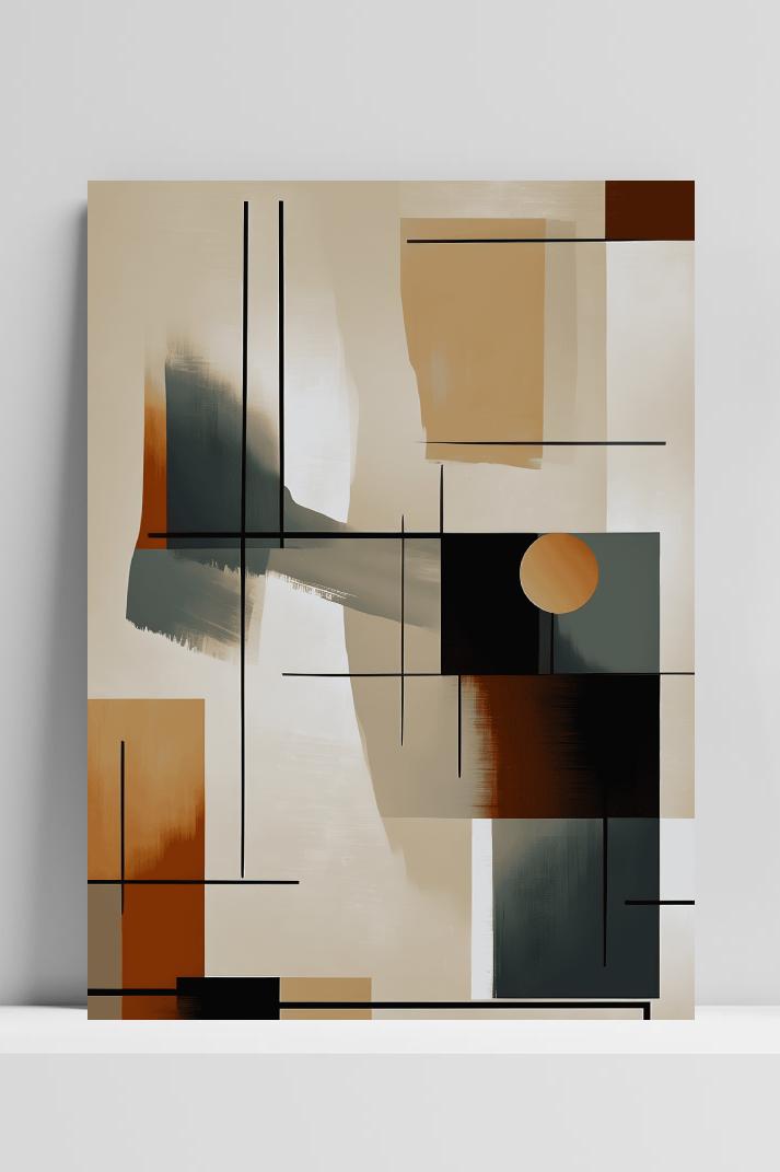 Abstracte Vormen op 3mm aluminium dibond