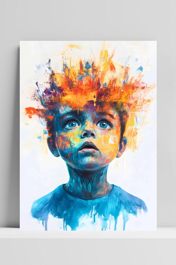 Kind Autisme op 3mm aluminium dibond