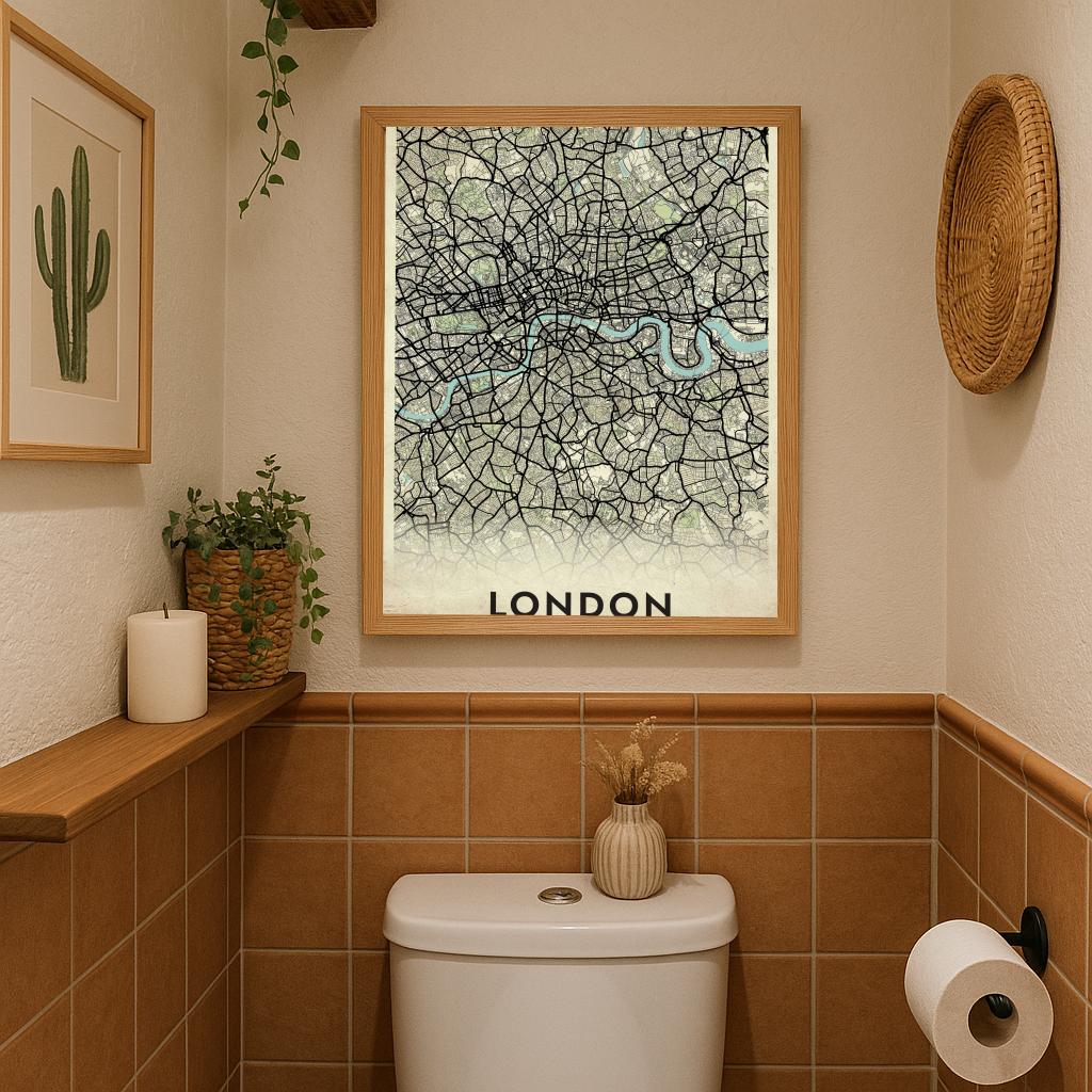 London Map United Kingdom Vintage poster sfeerbeeld 3