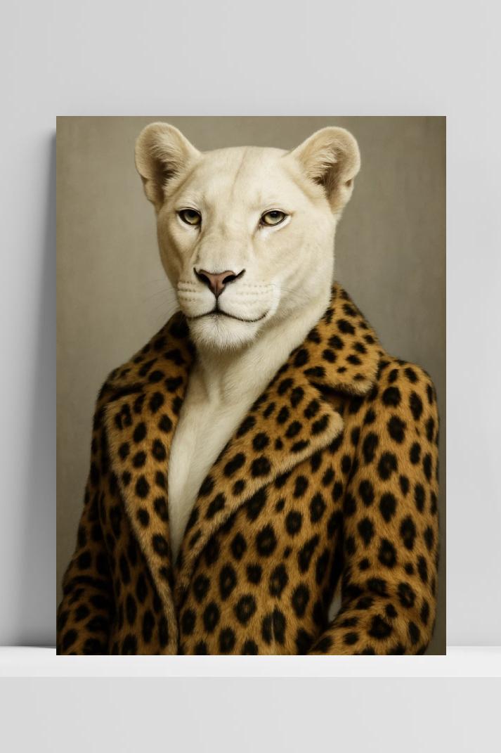 Lion Leopard Fashion in an interior