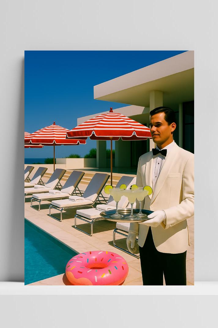 Affiche Poolside Elegance Vacation de 25 Artstreet