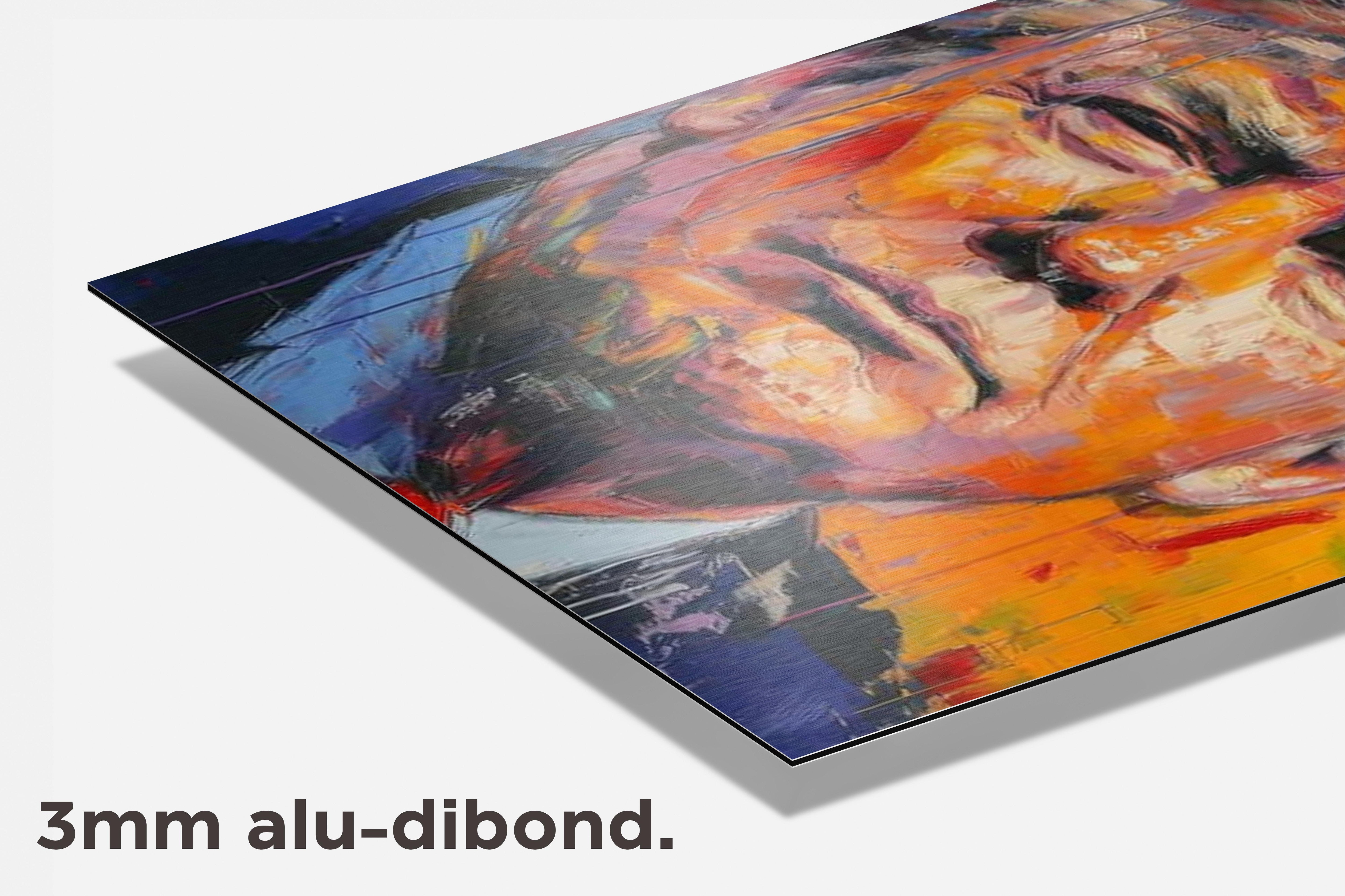 Donald Trump Aquarel dibond detail