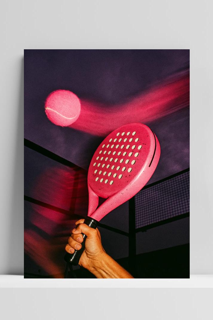 Padel Tennis op 3mm aluminium dibond