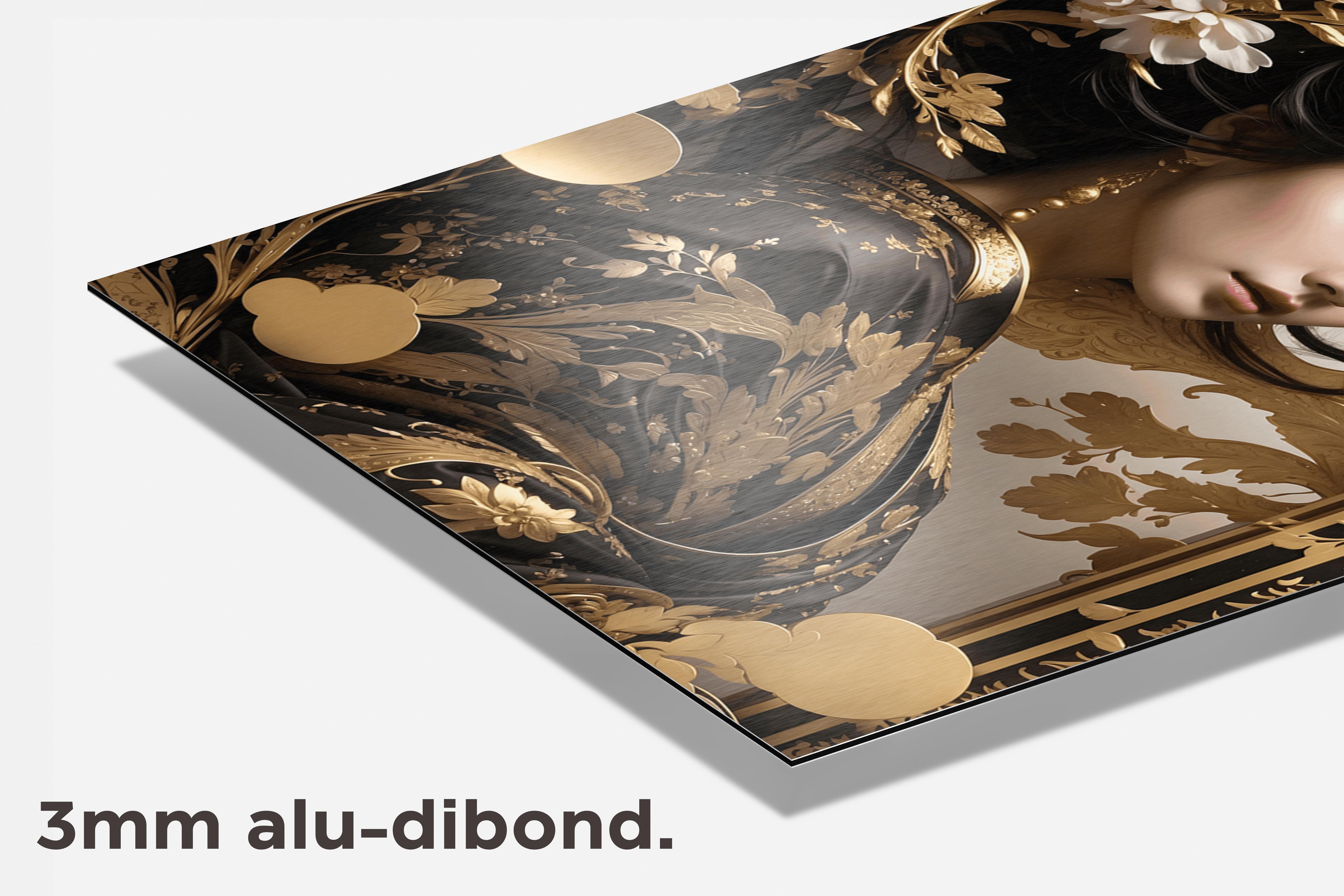 Bloesem Goud Vrouw dibond detail