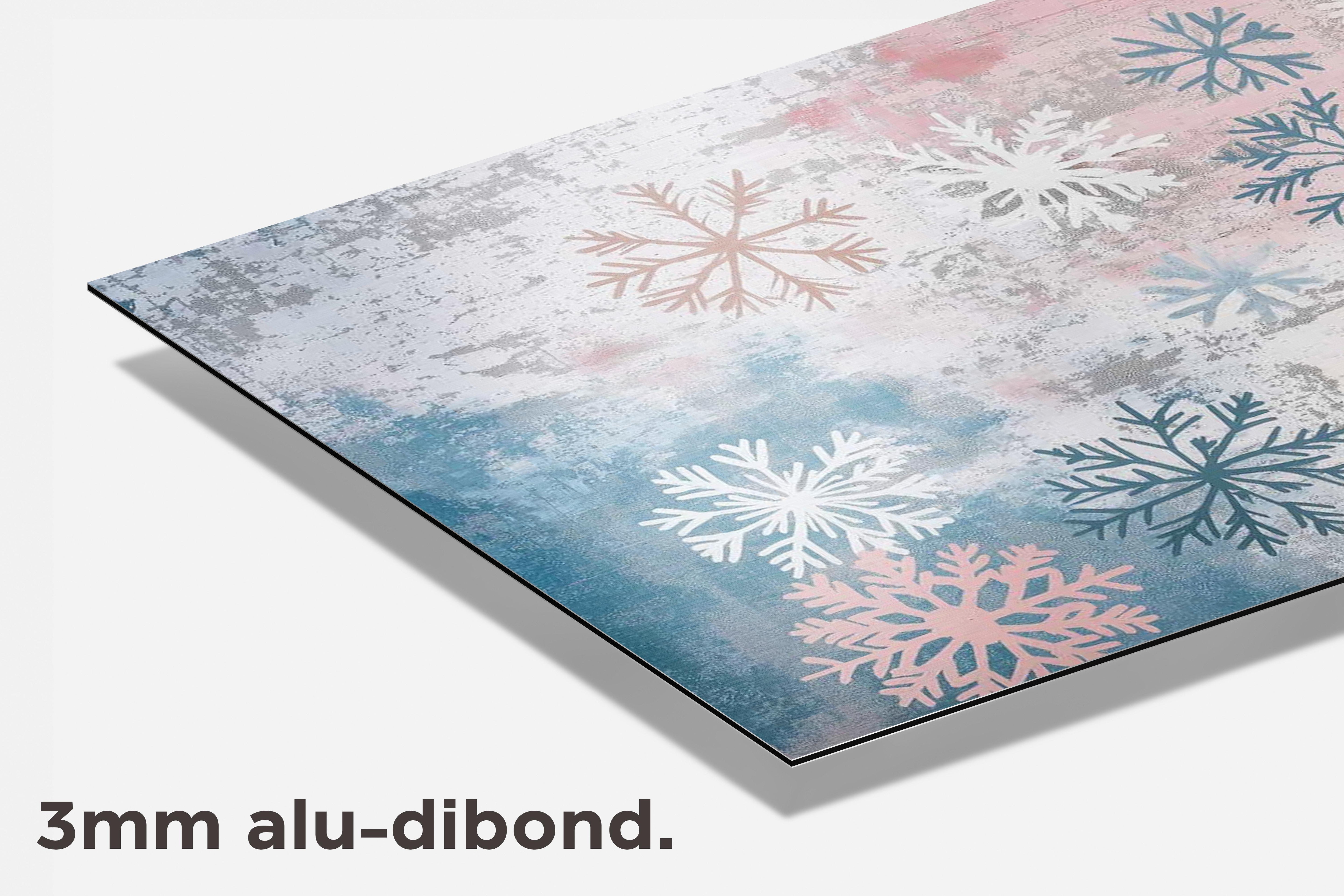 Sneeuwvlokken dibond detail