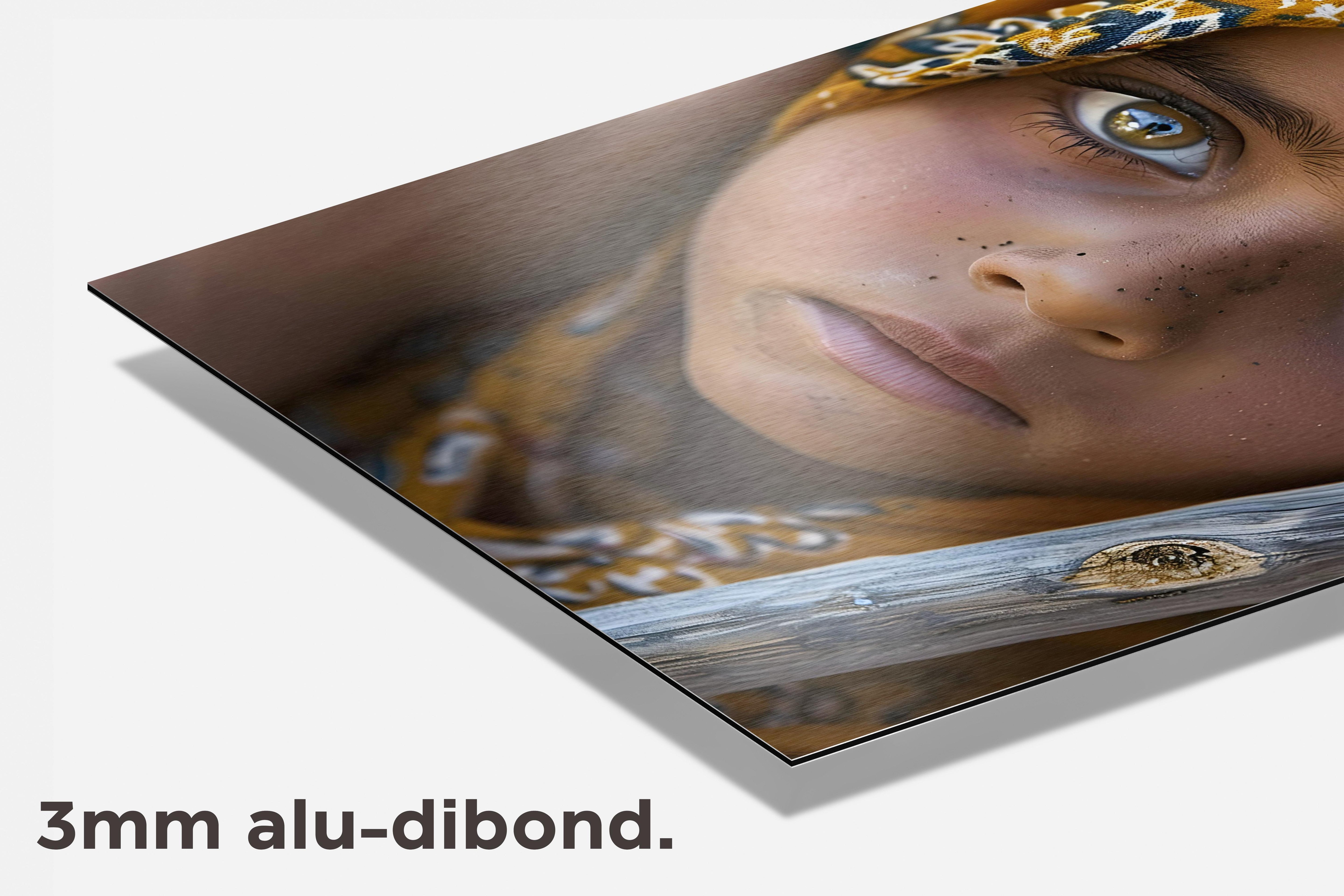 Meisje met Sjaal dibond detail
