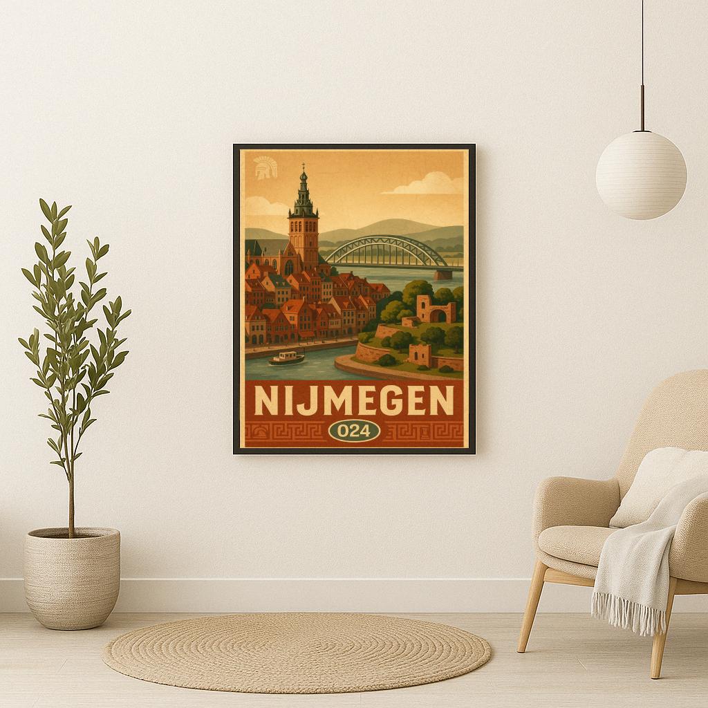 Nijmegen Netherlands Vintage Text poster sfeerbeeld 2