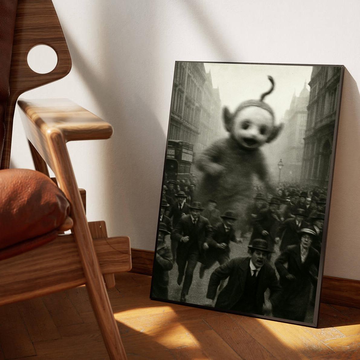 Teletubby Giant B&W poster sfeerbeeld 1
