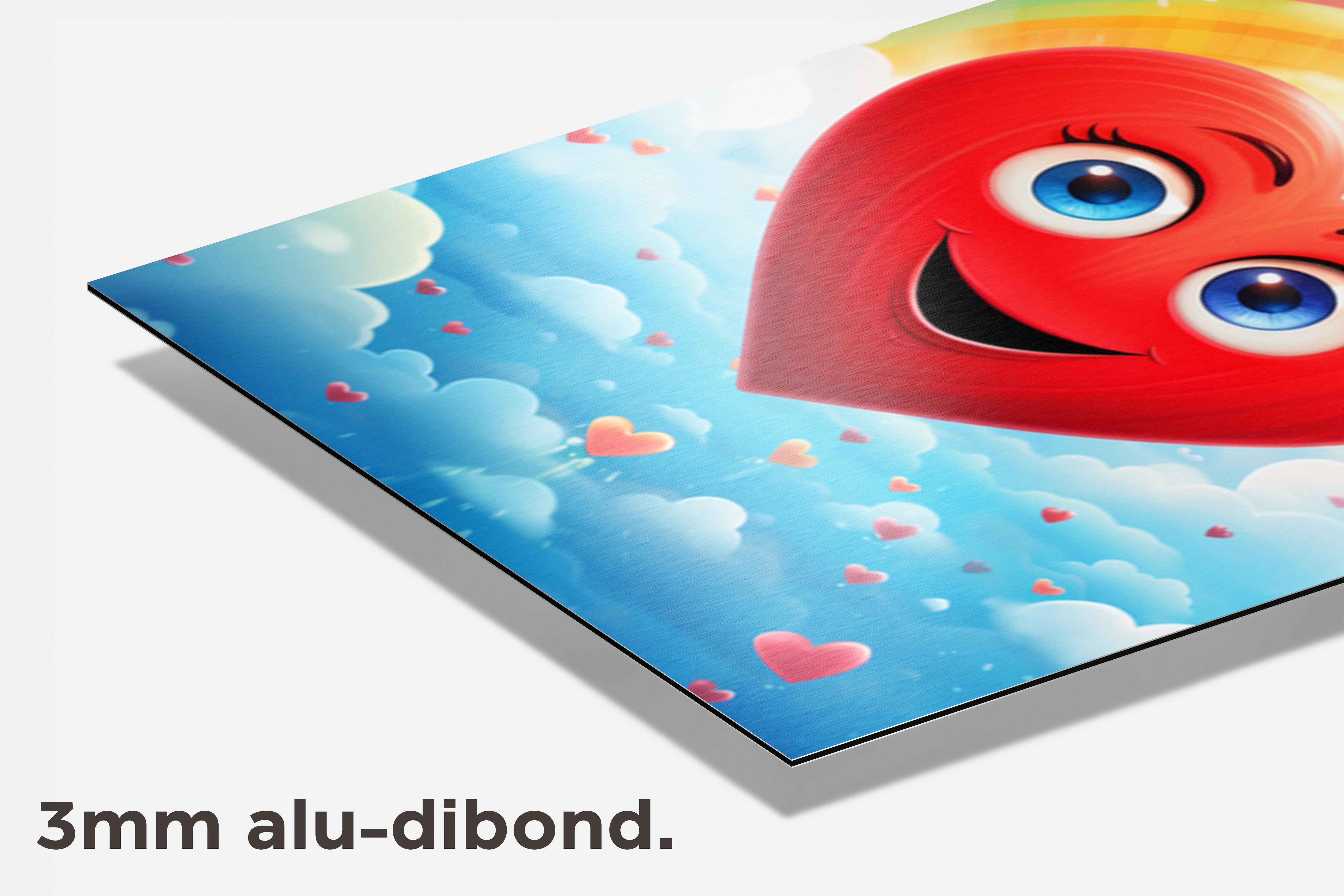 Hart Grote Ogen dibond detail
