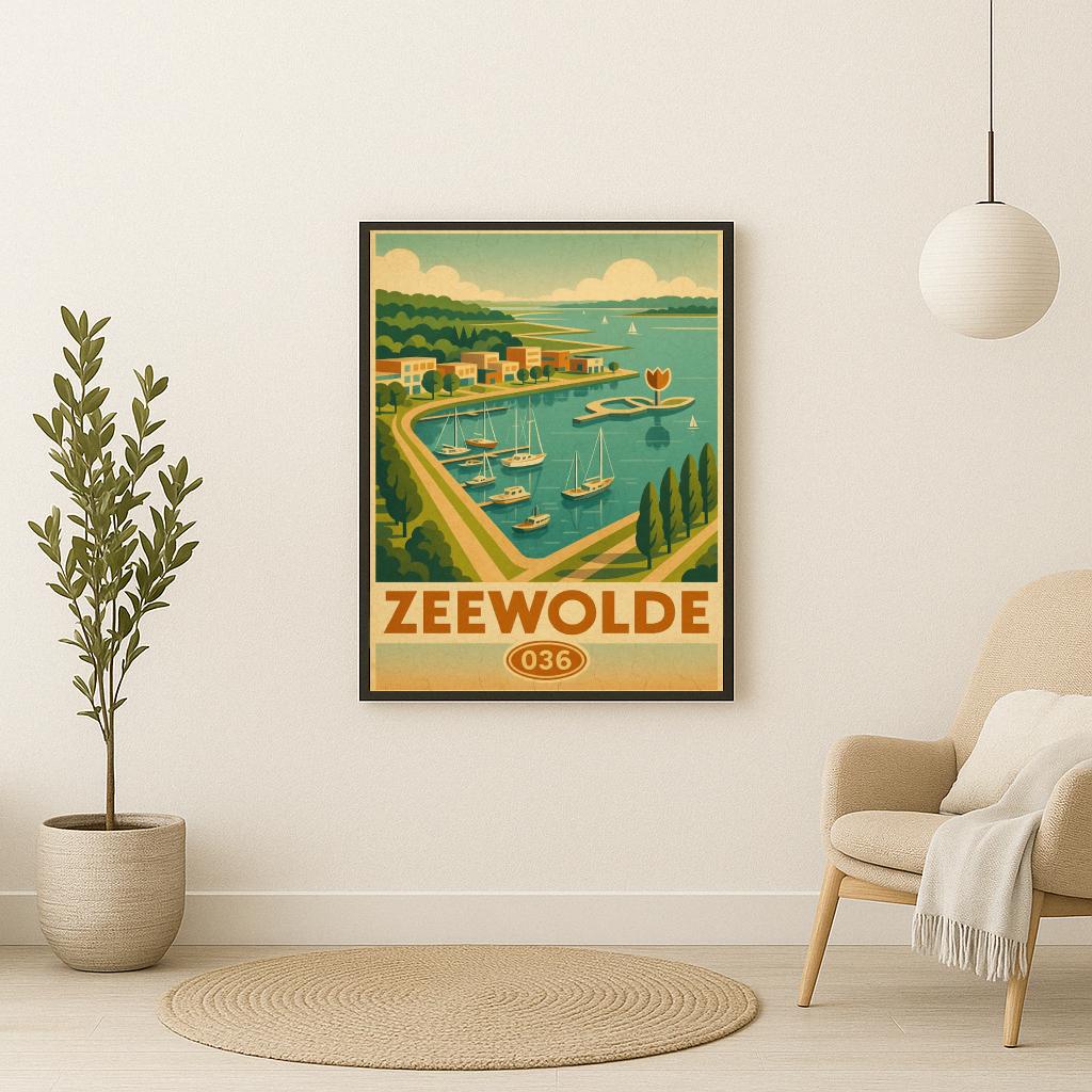 Zeewolde Netherlands Vintage Text poster sfeerbeeld 2
