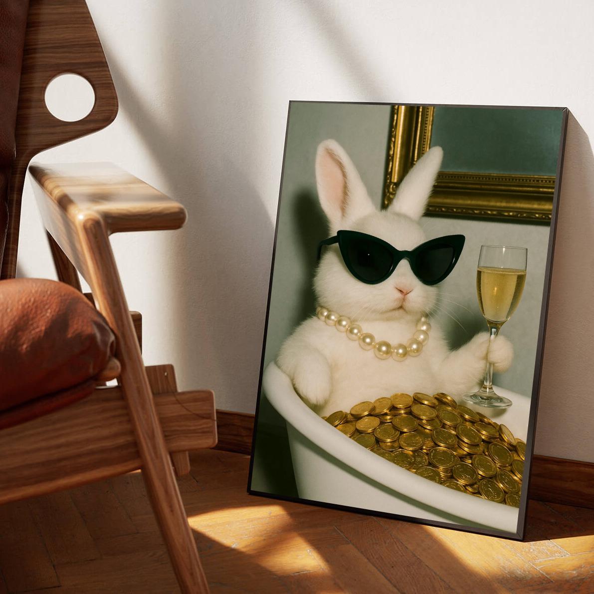 Rabbit Champagne Gold poster sfeerbeeld 1