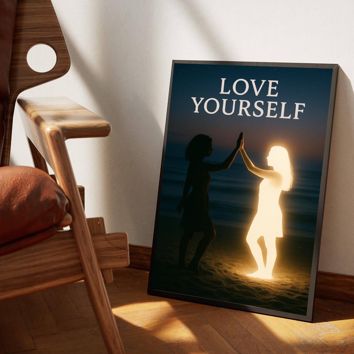 Love Yourself Text Quote poster sfeerbeeld 3