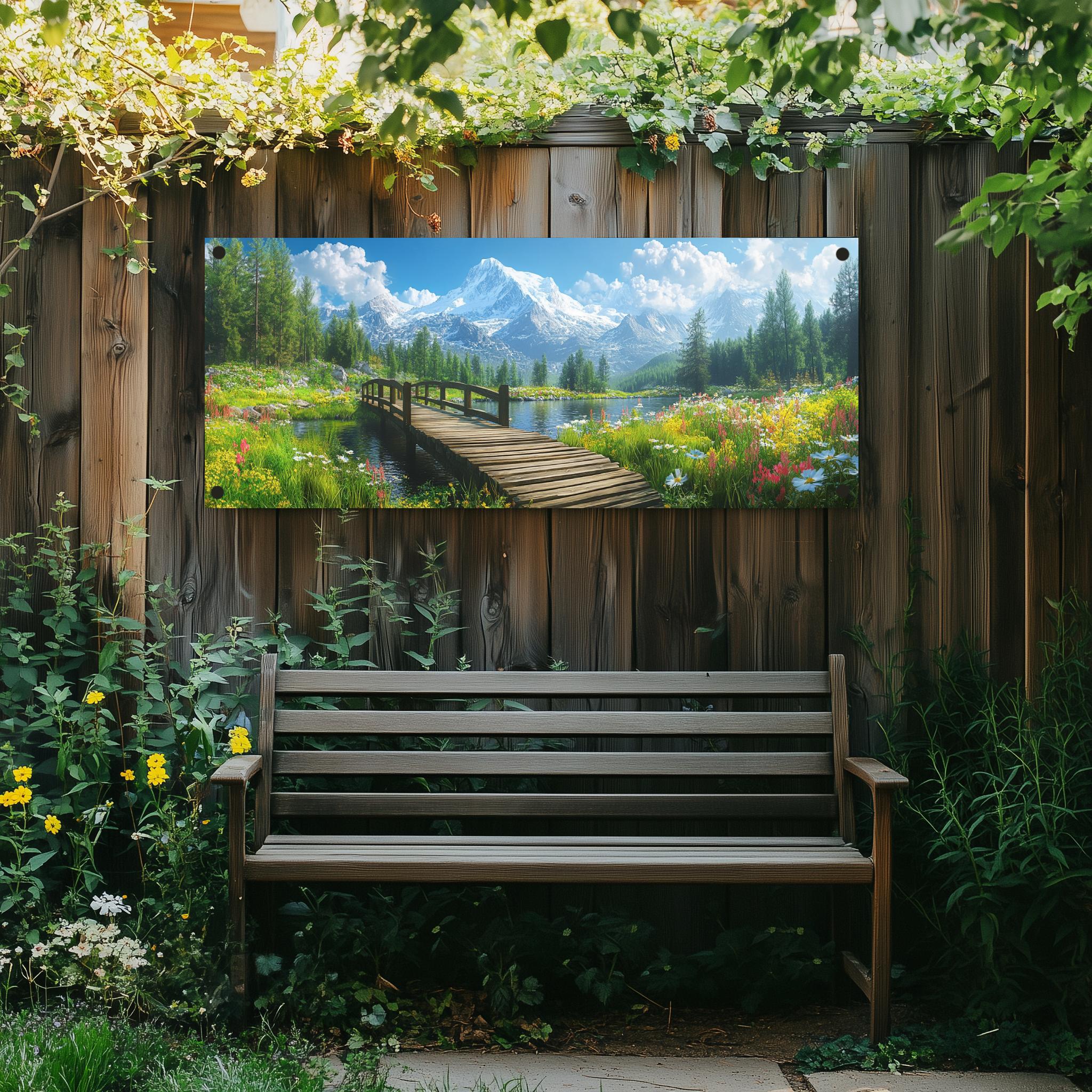 Tuinposter Alpen sfeerbeeld 1