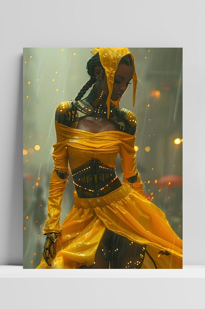 Biomech Danseres op 3mm aluminium dibond