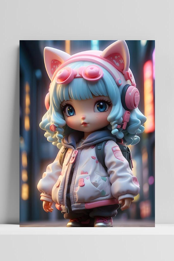Schattig Meisje op 3mm aluminium dibond