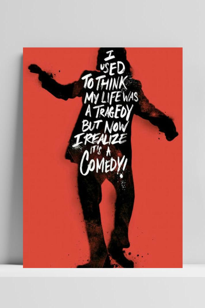 The Joker Quote op 3mm aluminium dibond