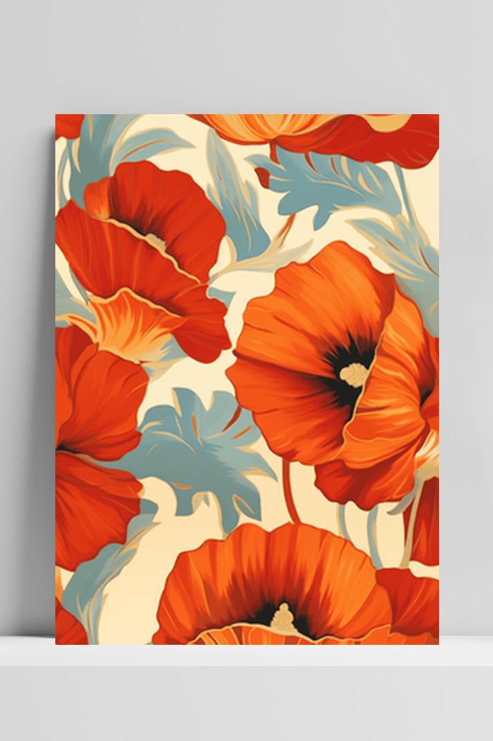 Bloemenposter op 3mm aluminium dibond