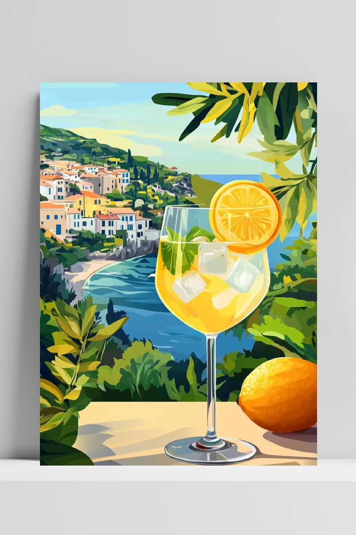 Zomercocktail op 3mm aluminium dibond