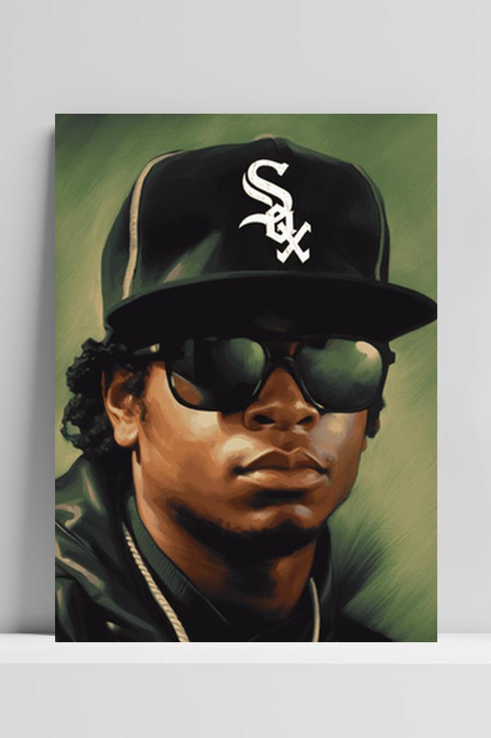 Eazy E Rapper op 3mm aluminium dibond