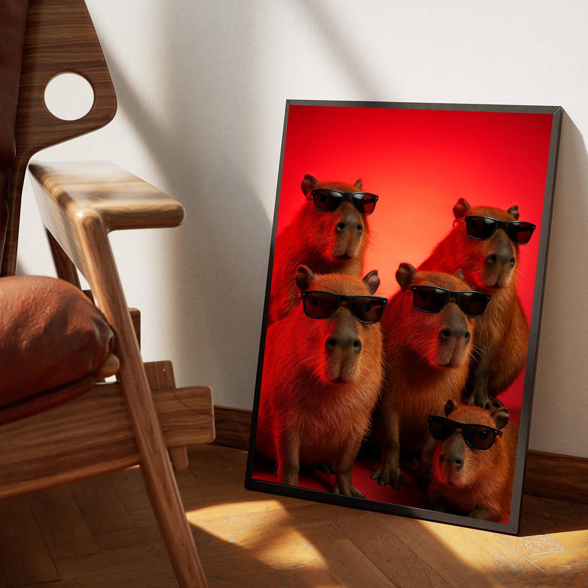 Capybara Sunglasses poster sfeerbeeld 3