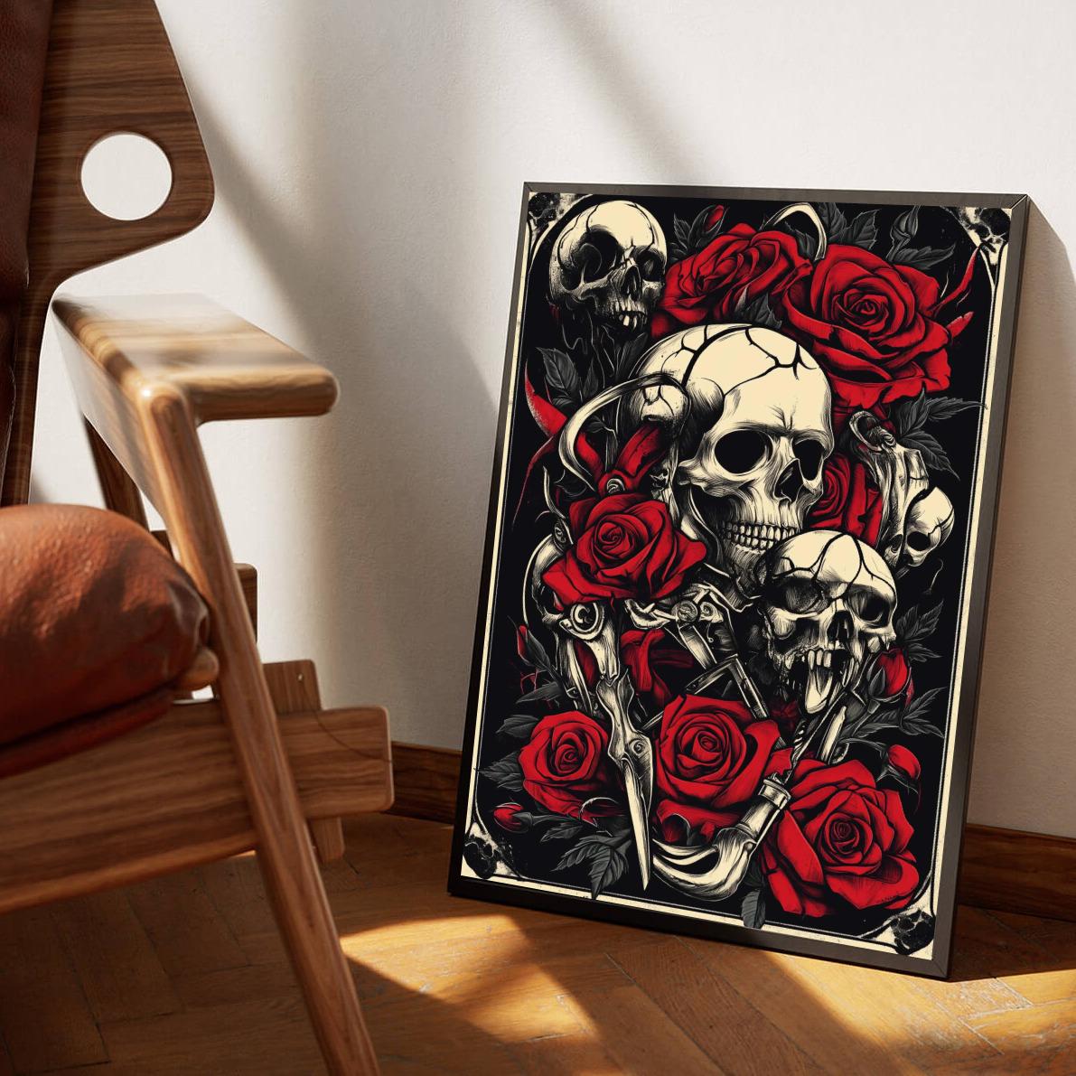 Skull Rose poster van 25 Artstreet