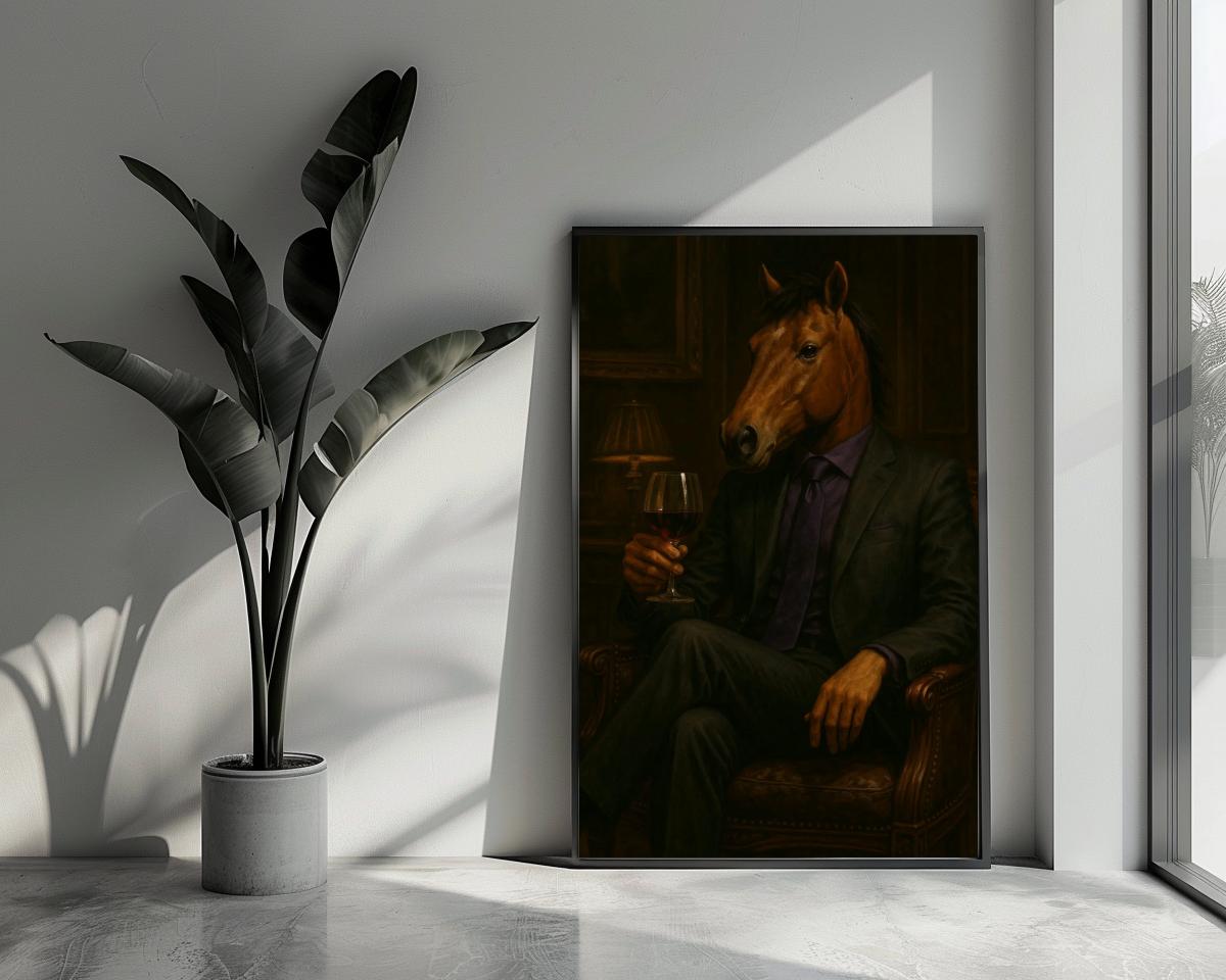 Horse Suit Wine poster van 25 Artstreet