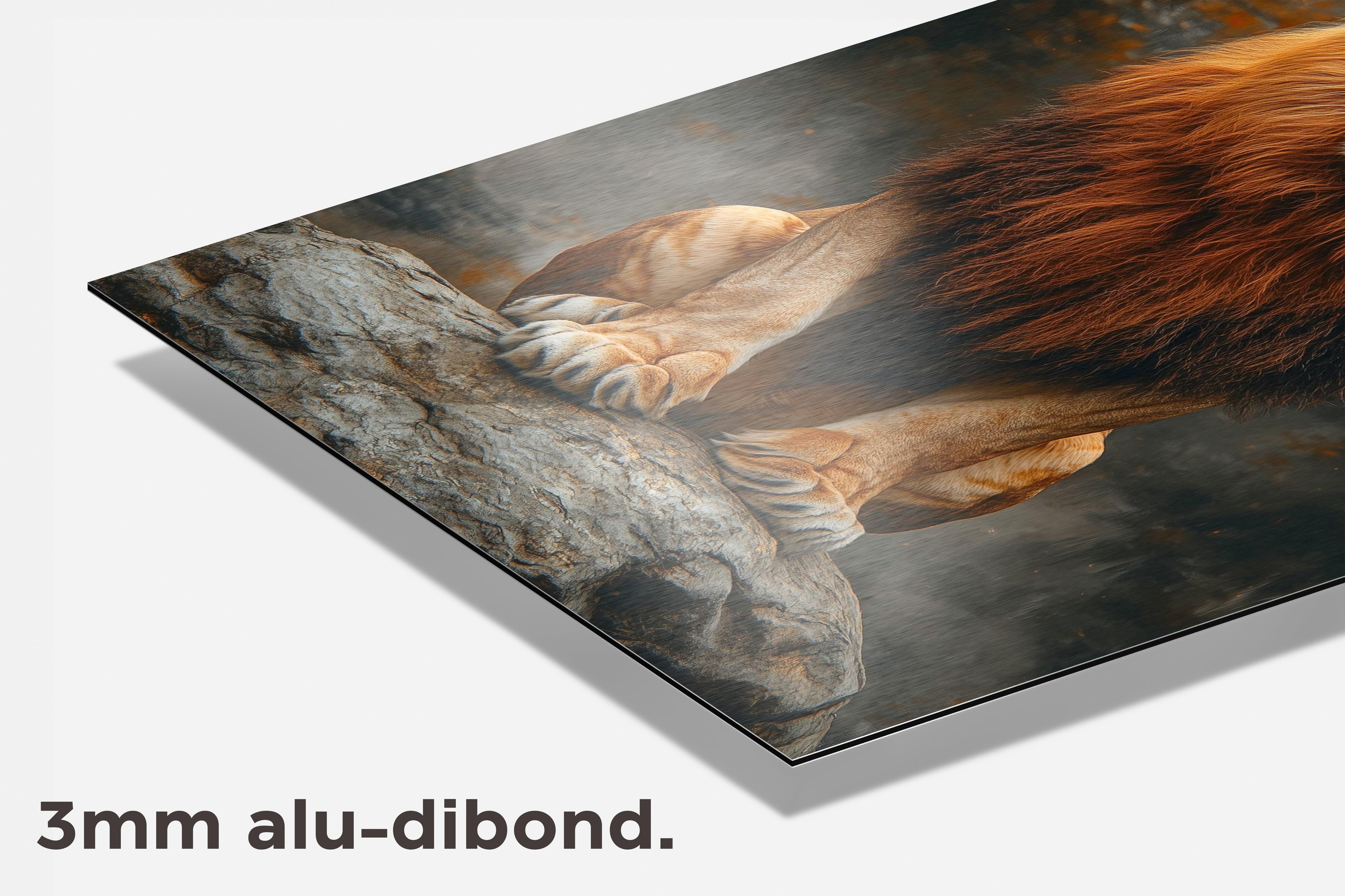 Leeuw dibond detail