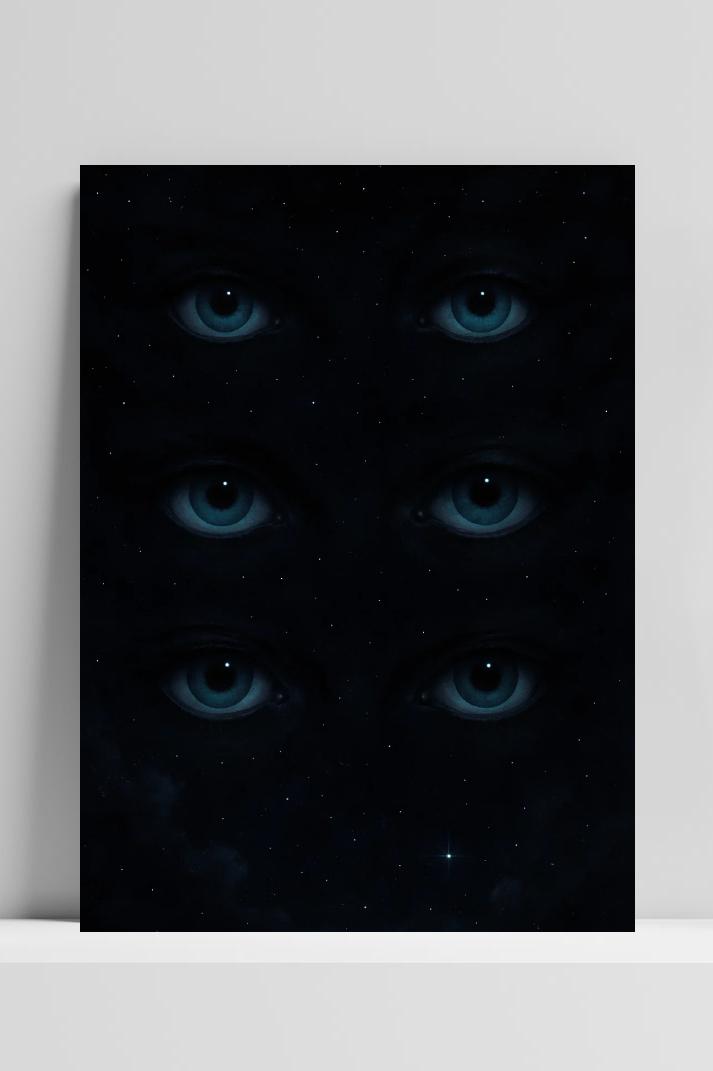 Eyes Stars Night Sky Fantasy im Interieur