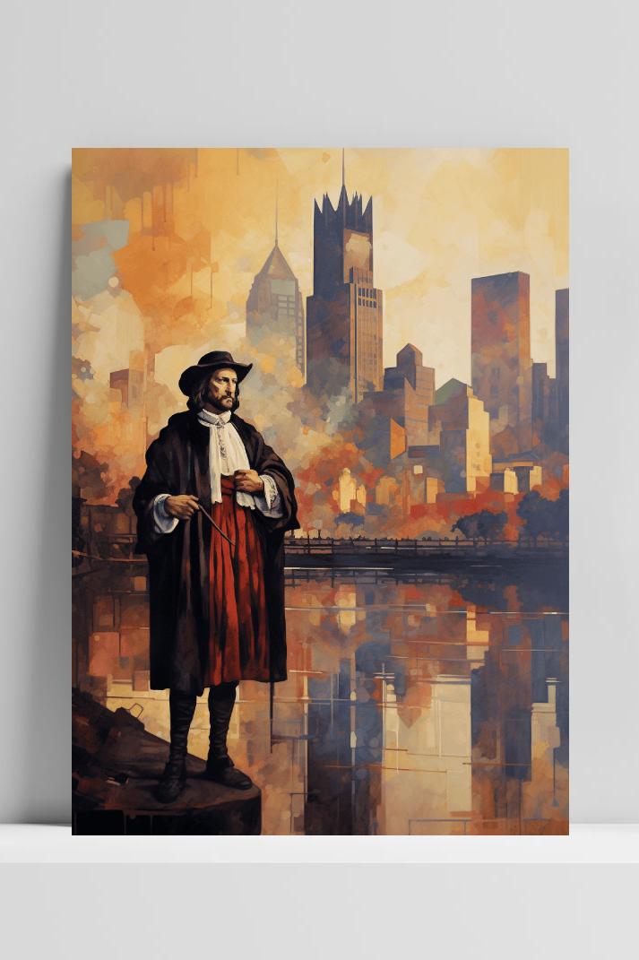 Columbus op 3mm aluminium dibond